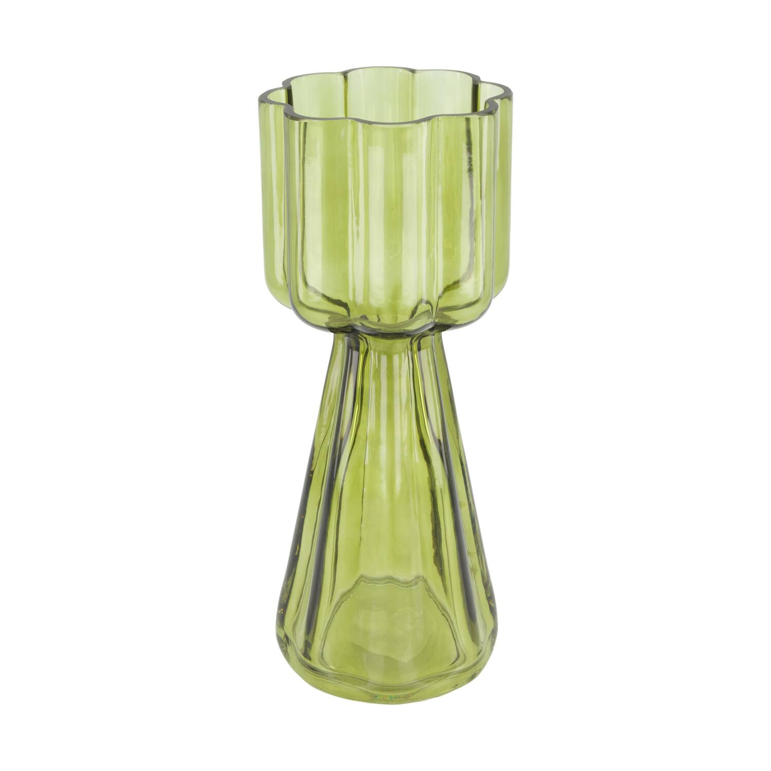 Vase glass 12x12x30.5cm