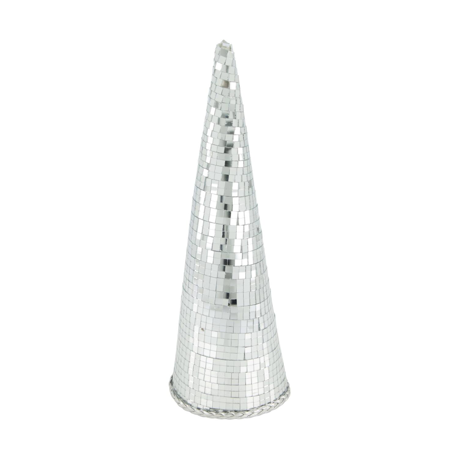 Tree disco foam 9x9x28cm - Silver