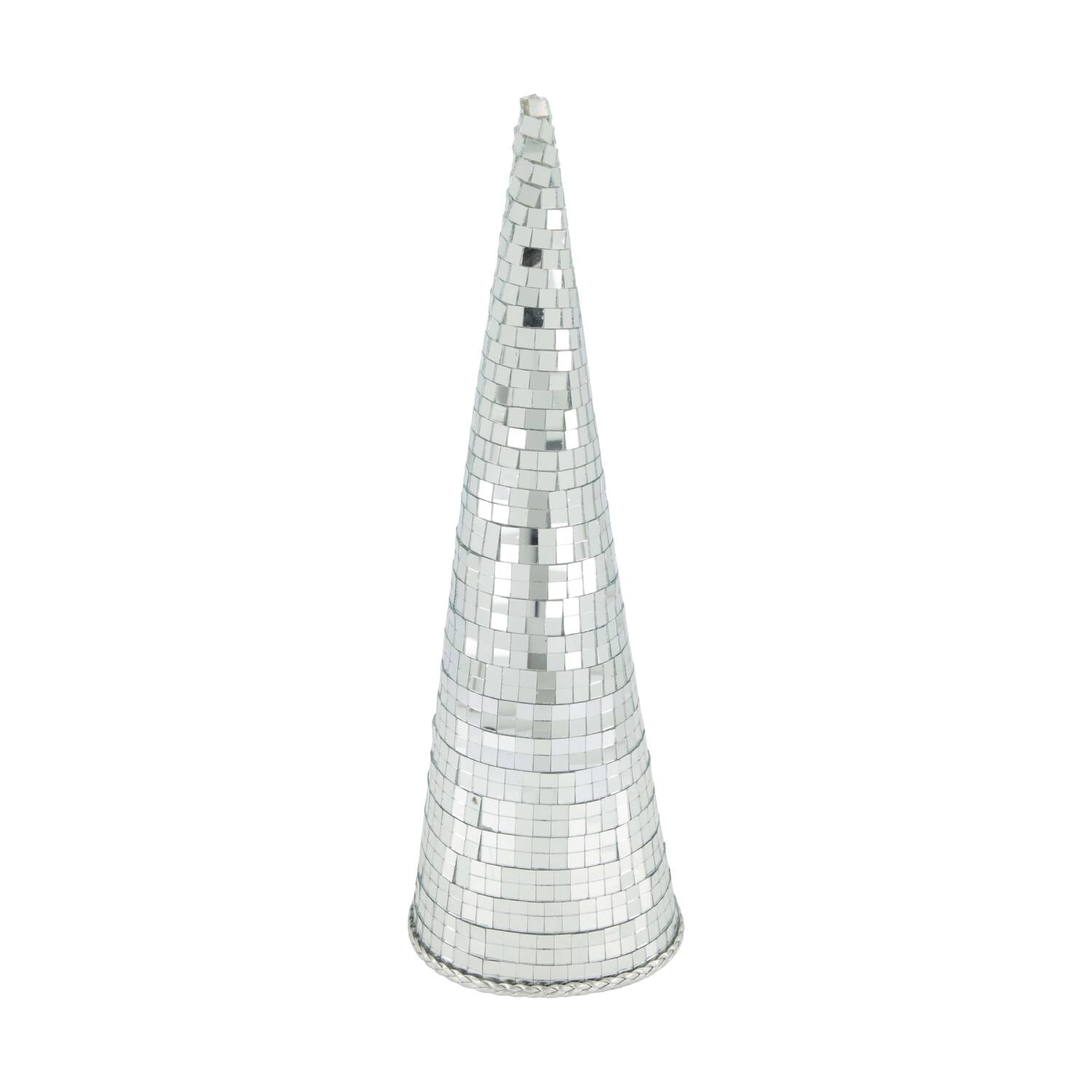 Tree disco foam 12x12x38cm - Silver