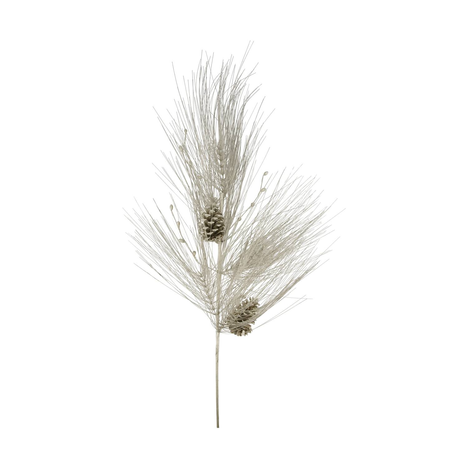 Branch pine needle with pine cones artificial 117x30x5cm - Gold