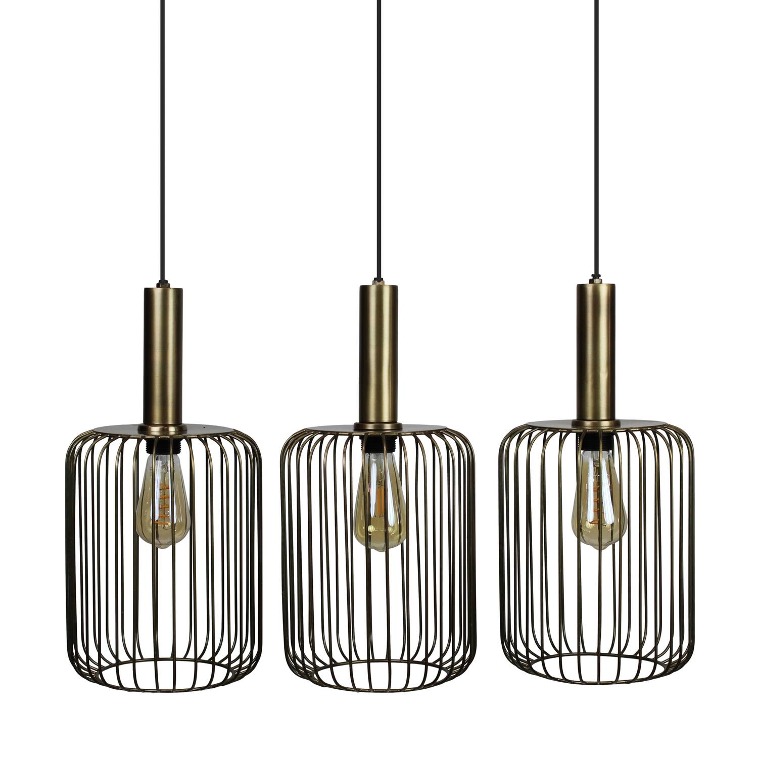 Ceiling light round metal 80x22x130cm