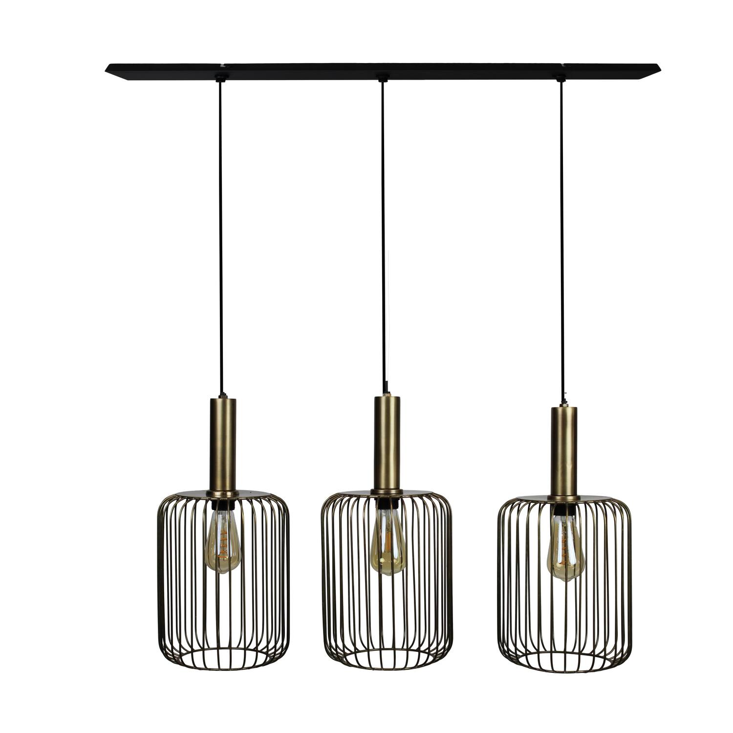 Ceiling light round metal 80x22x130cm