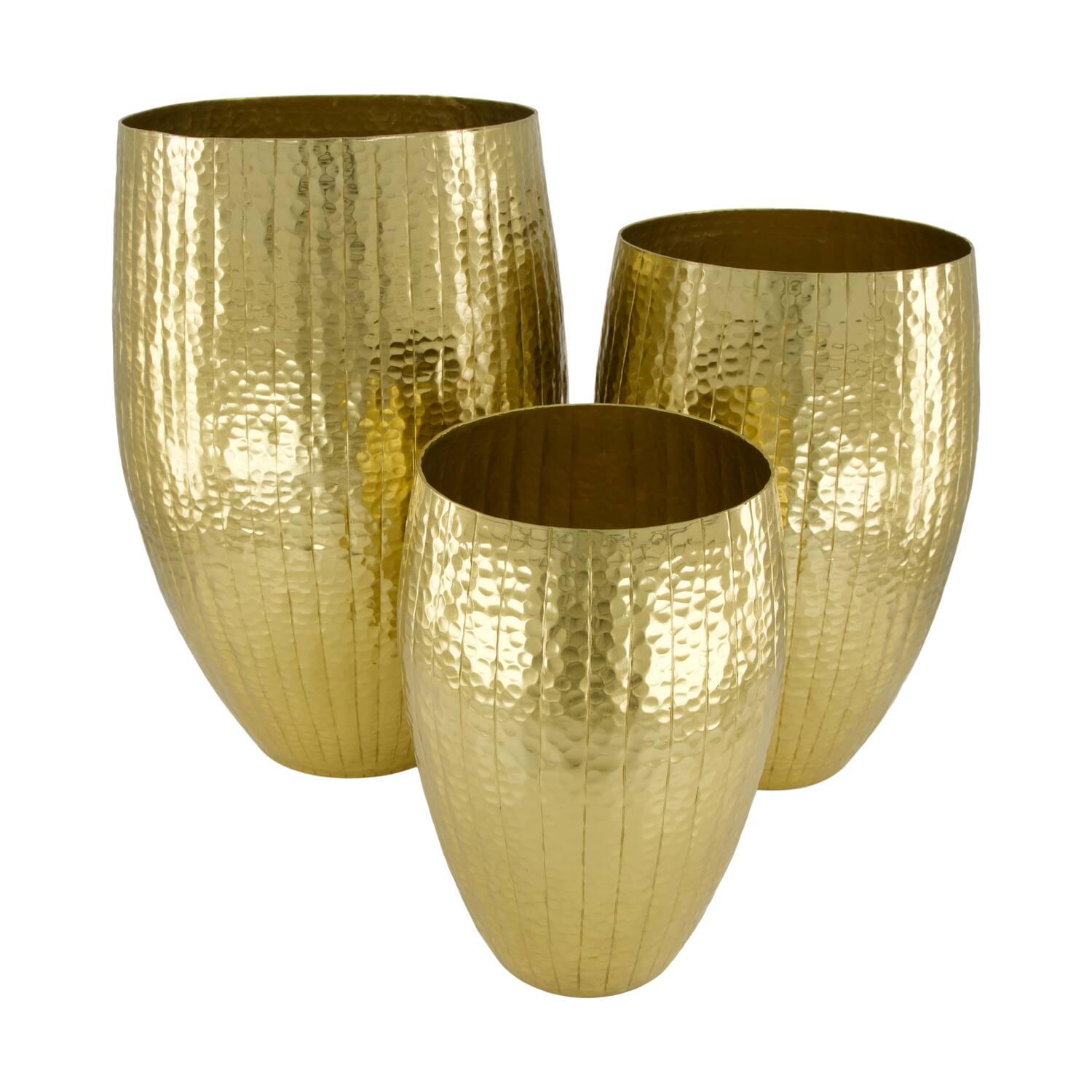 Vase metal 25x25x37cm S/3