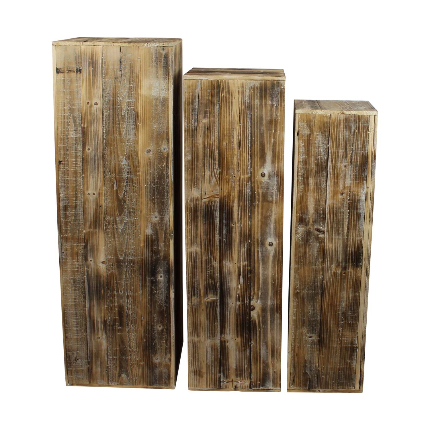 Pillar pine wood 38x38x118cm  - Brown