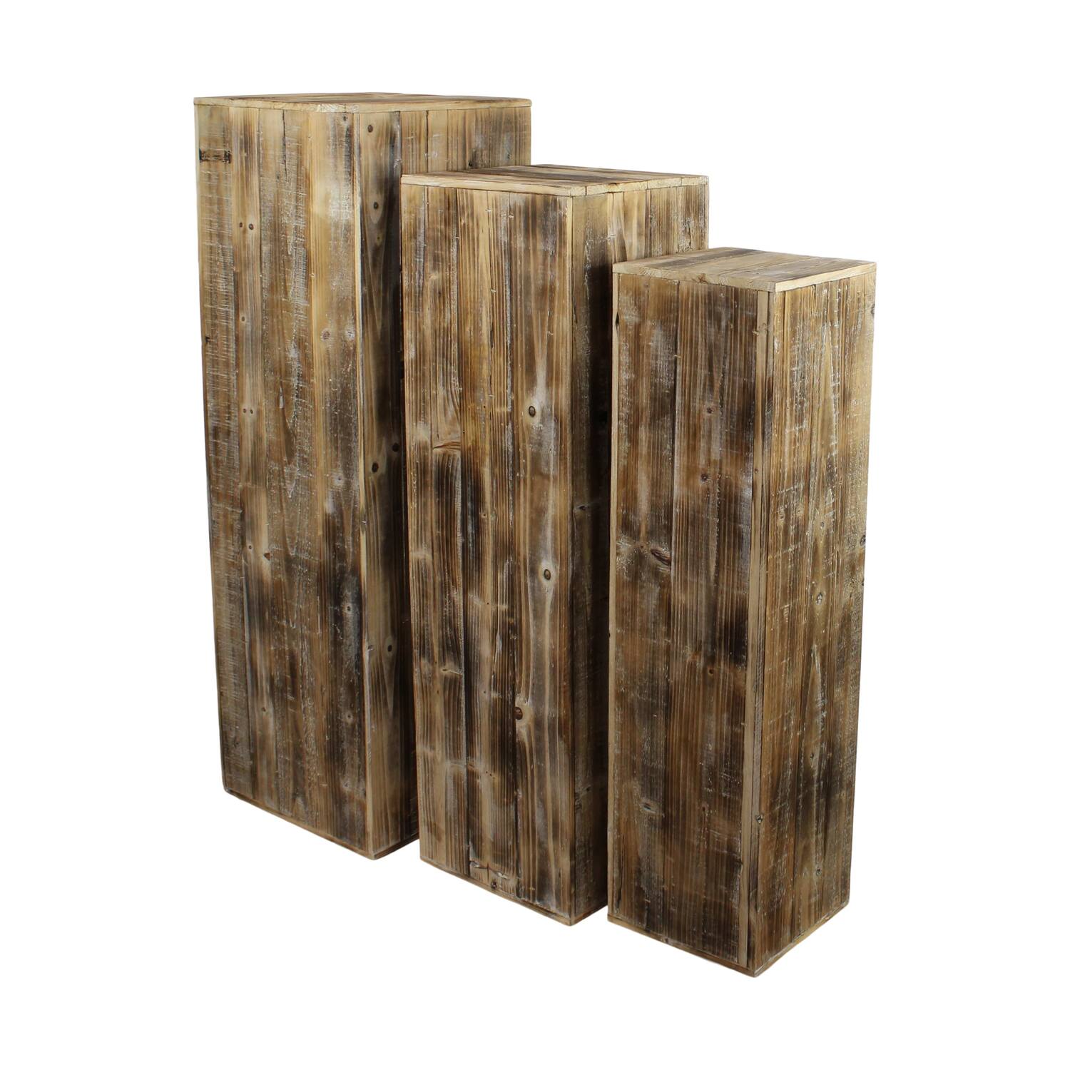 Pillar pine wood 38x38x118cm  - Brown
