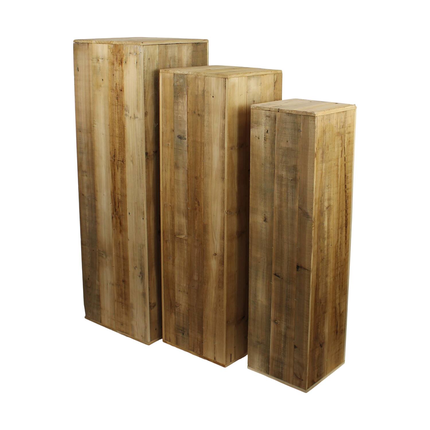 Pillar pine wood 38x38x118cm  - Natural