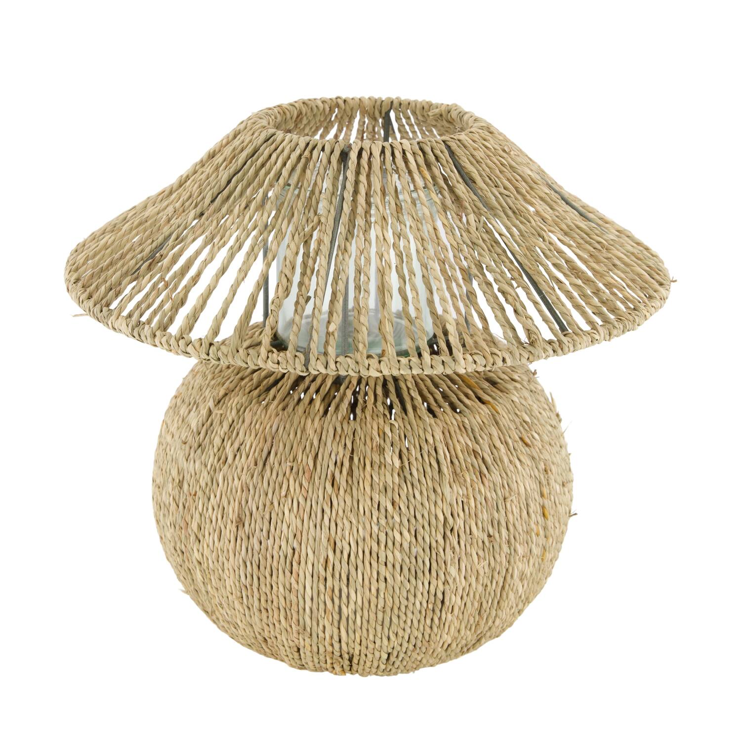 Mushroom grass with glass 28x28x26.5cm