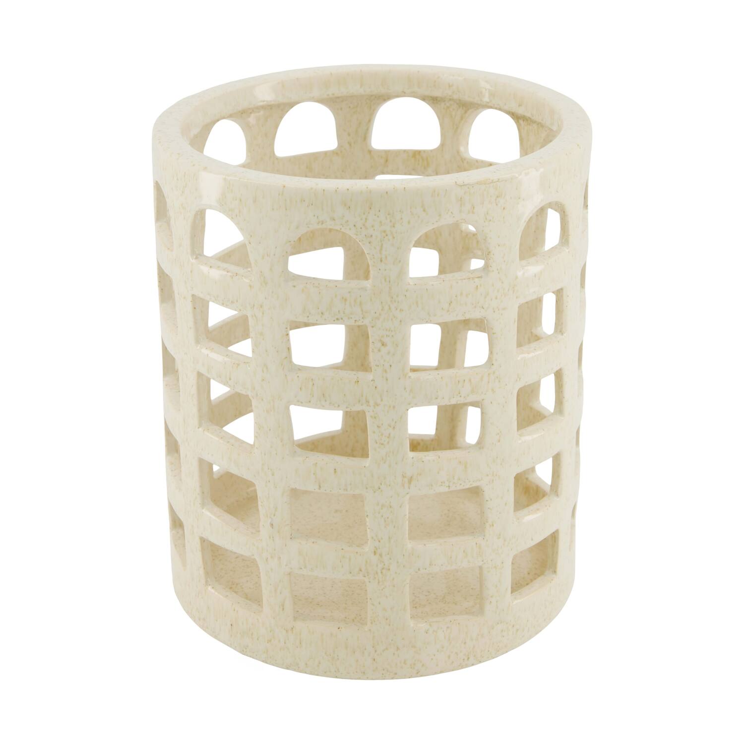Lantern round ceramic 17x17x20cm