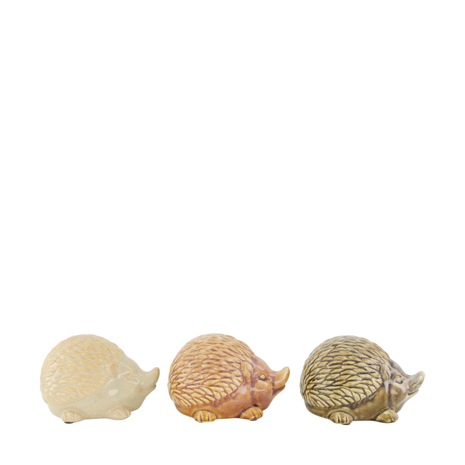Statue hedgehog ceramic 17x12x11.5cm- Multi