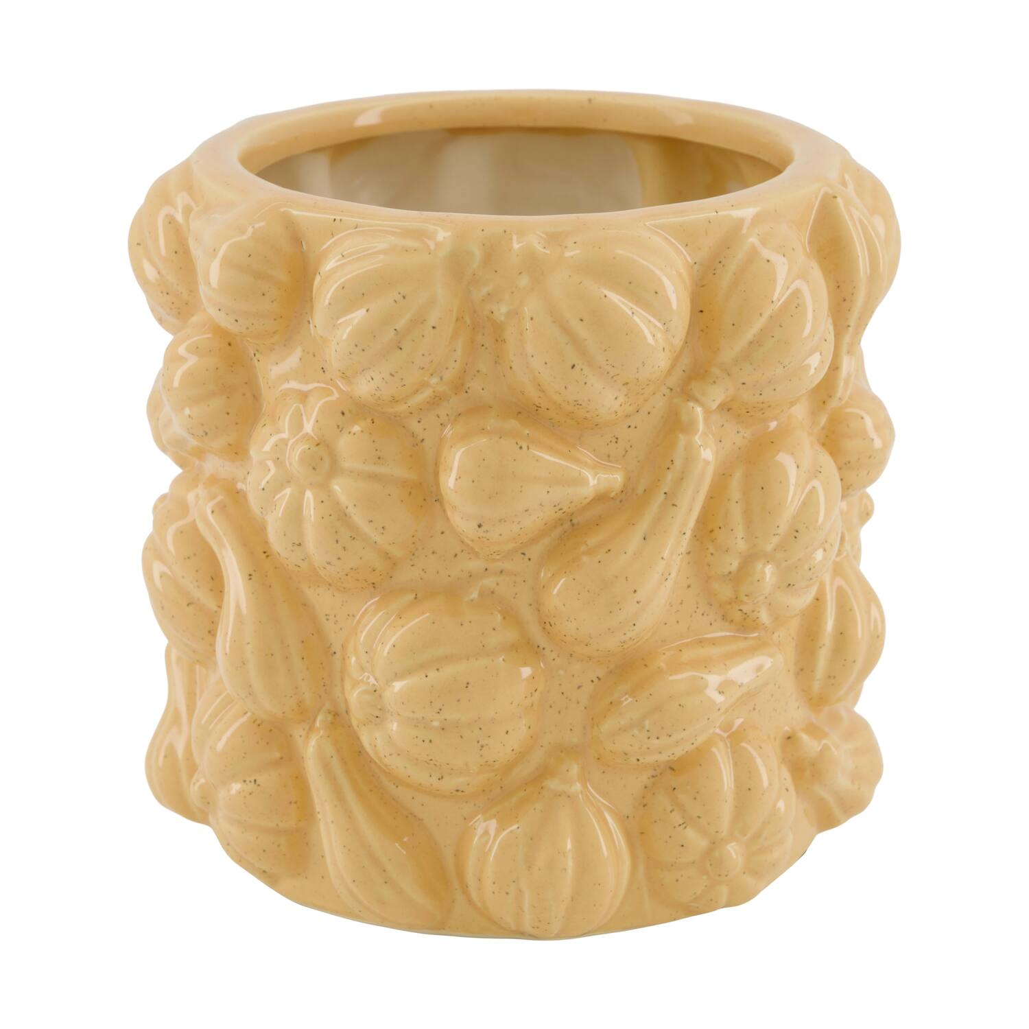 Planter round pumpkin ceramic 18x18x17cm
