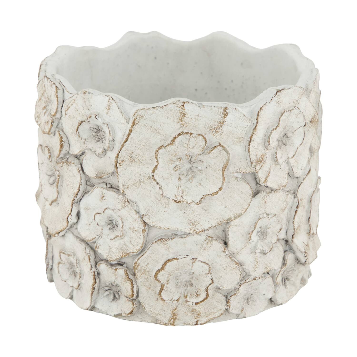 Planter round cement 16.5x16.5x13cm