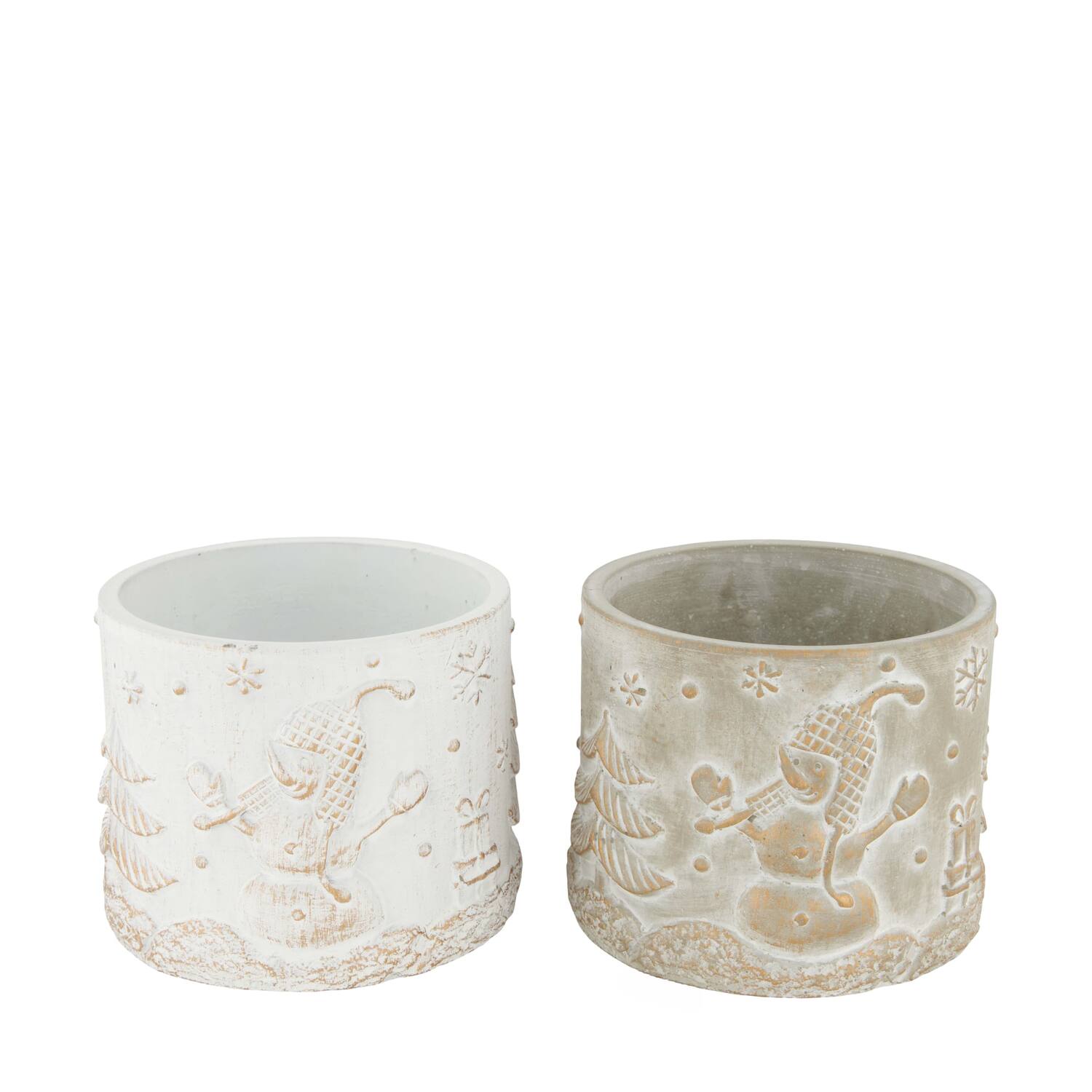 Planter round cement 14x14x11.5cm C/2
