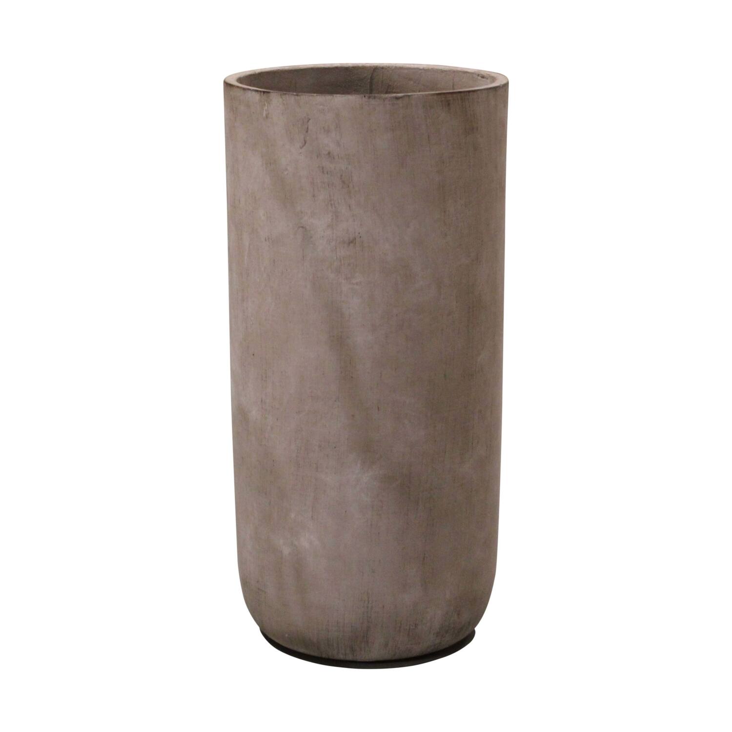 Planter round cement 38x38x73cm S/3