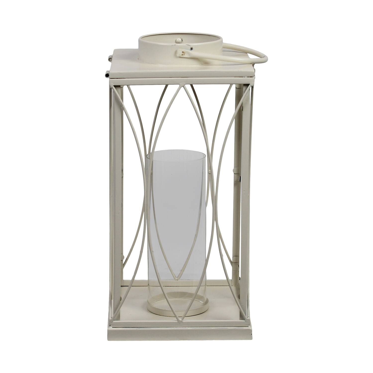 Lantern square metal 22x22x46.5cm S/2