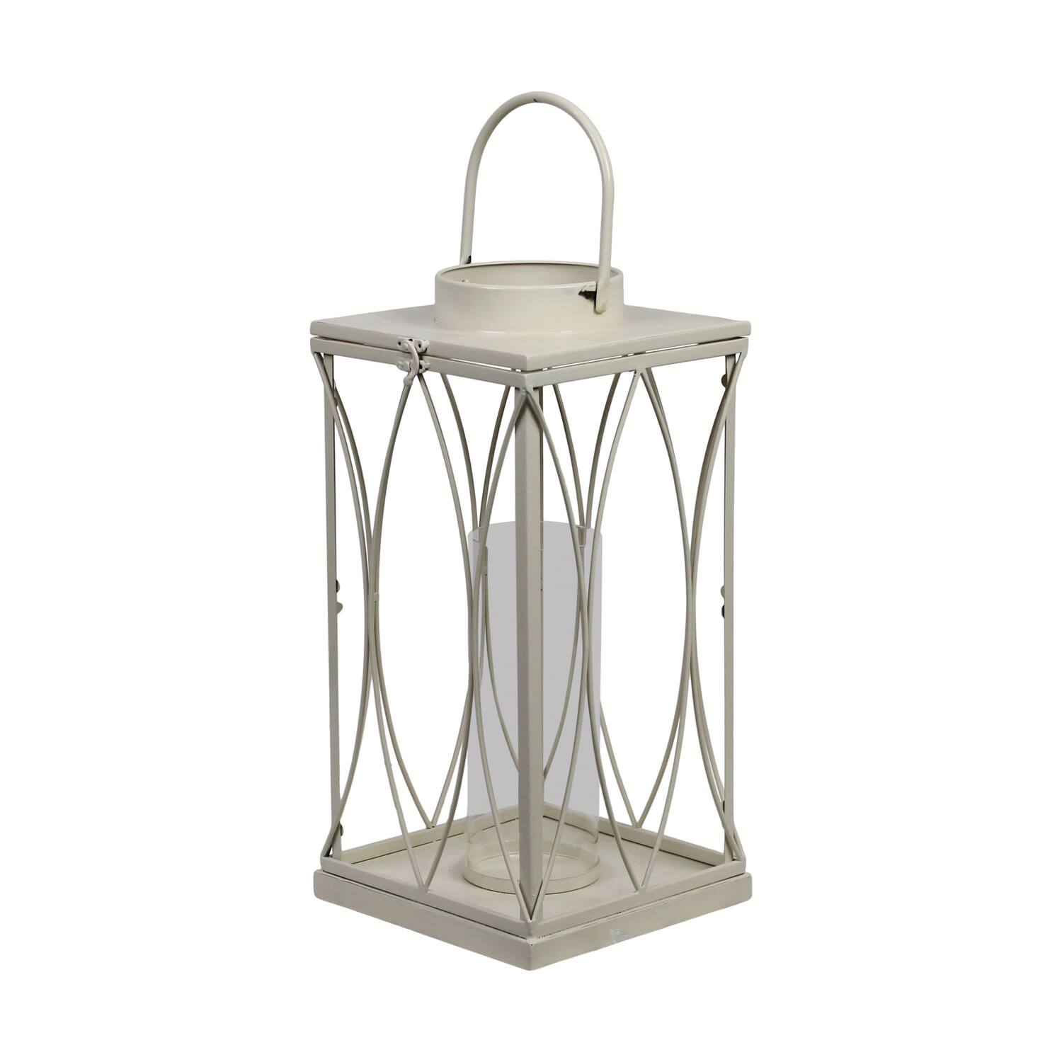 Lantern square metal 22x22x46.5cm S/2
