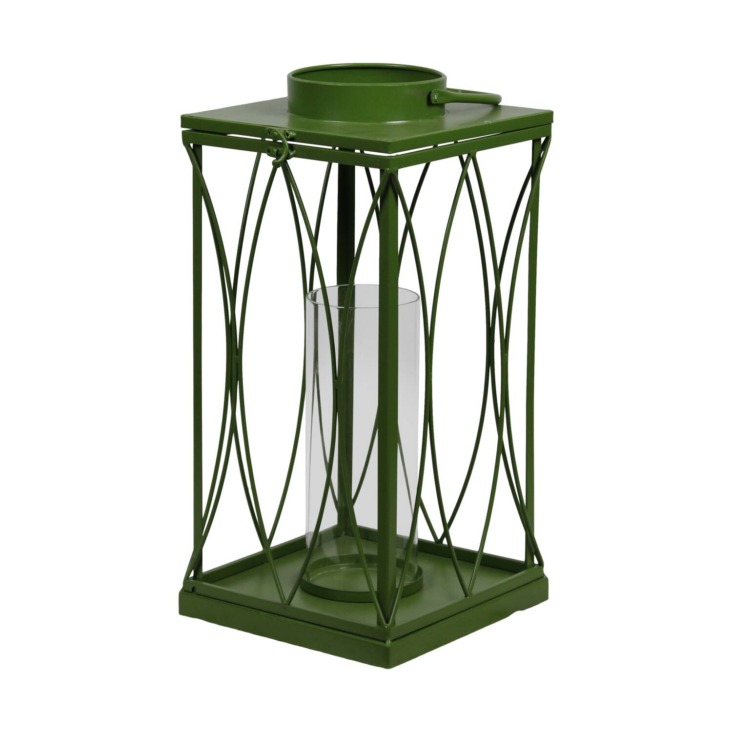 Lantern square metal 22x22x46.5cm S/2