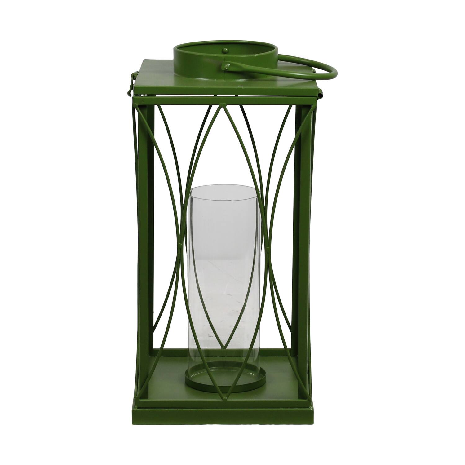 Lantern square metal 22x22x46.5cm S/2