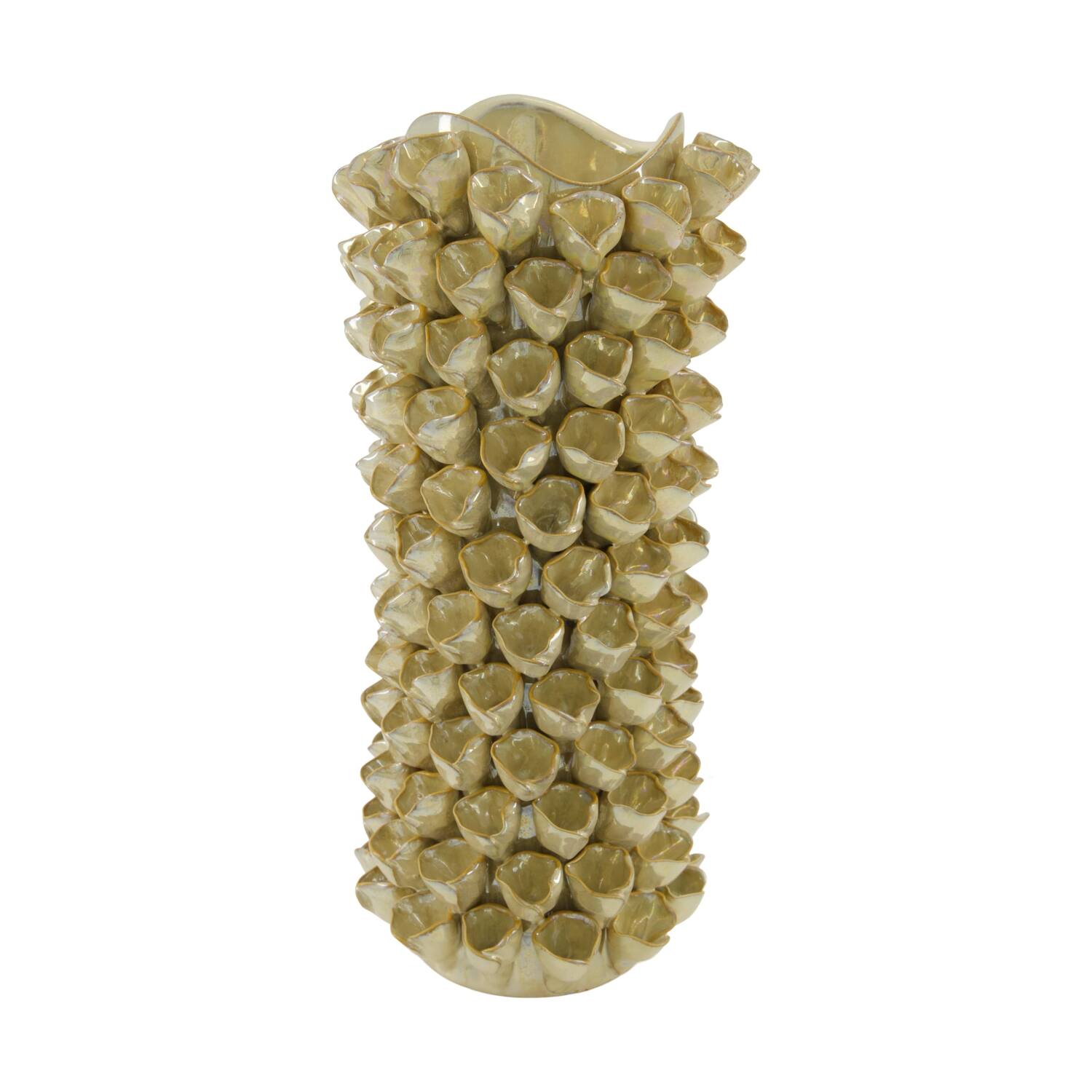 Vase ceramic 14x14x32cm - White