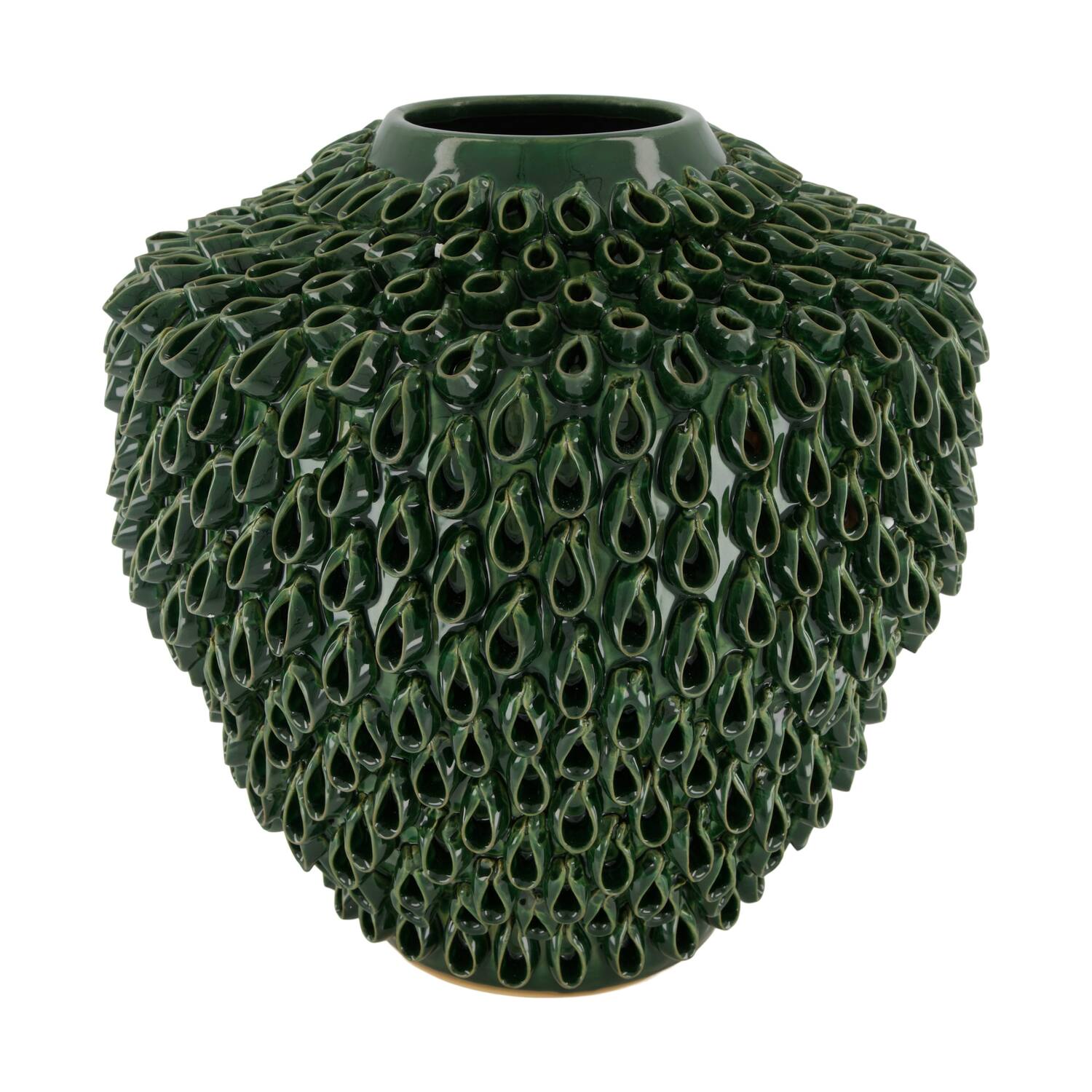 Vase round ceramic 30x30x30cm - Green