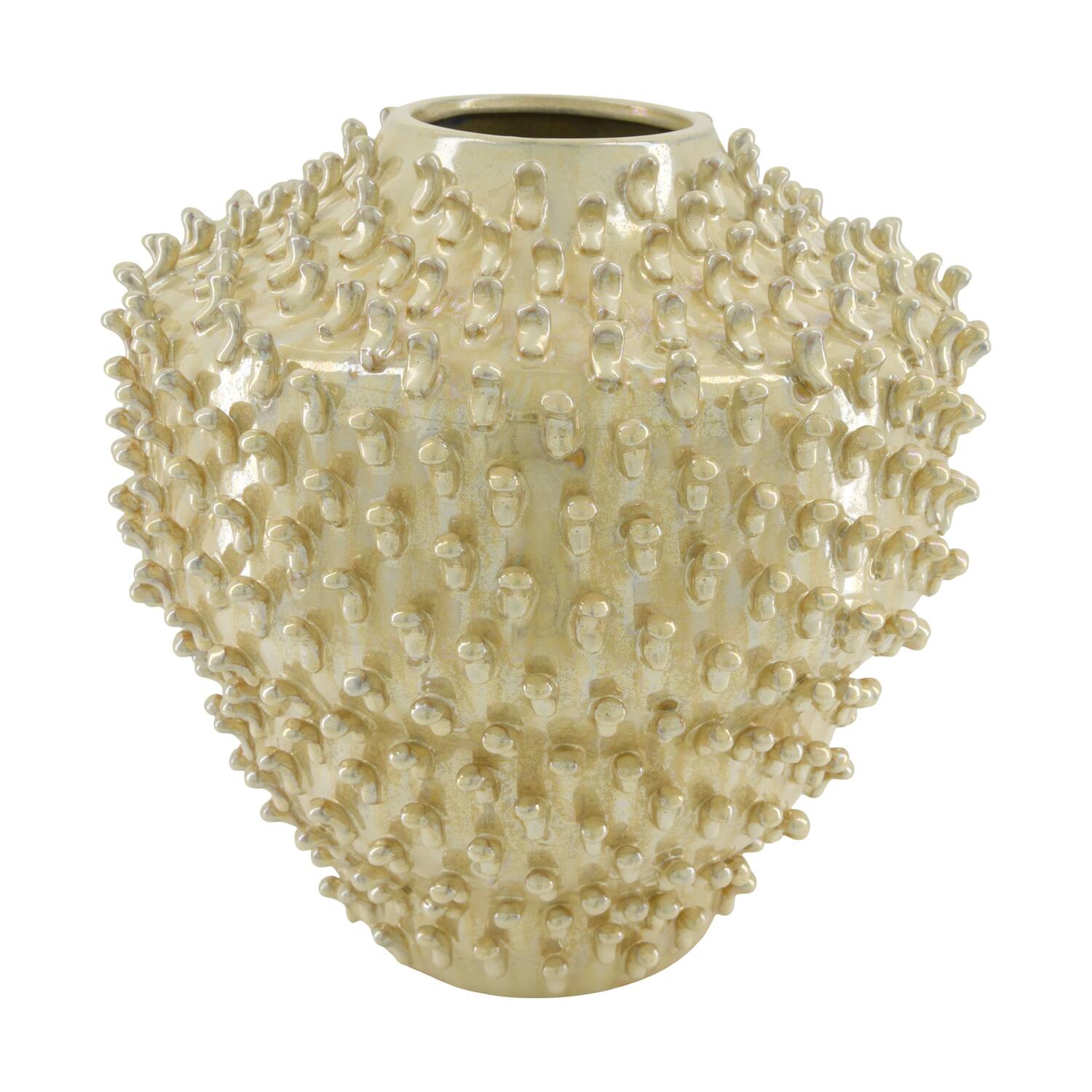 Vase round ceramic 30x30x30cm - White