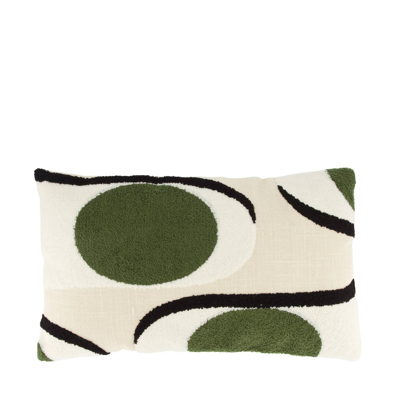 Cushion rectangular tufted pattern cotton 50x30x8cm