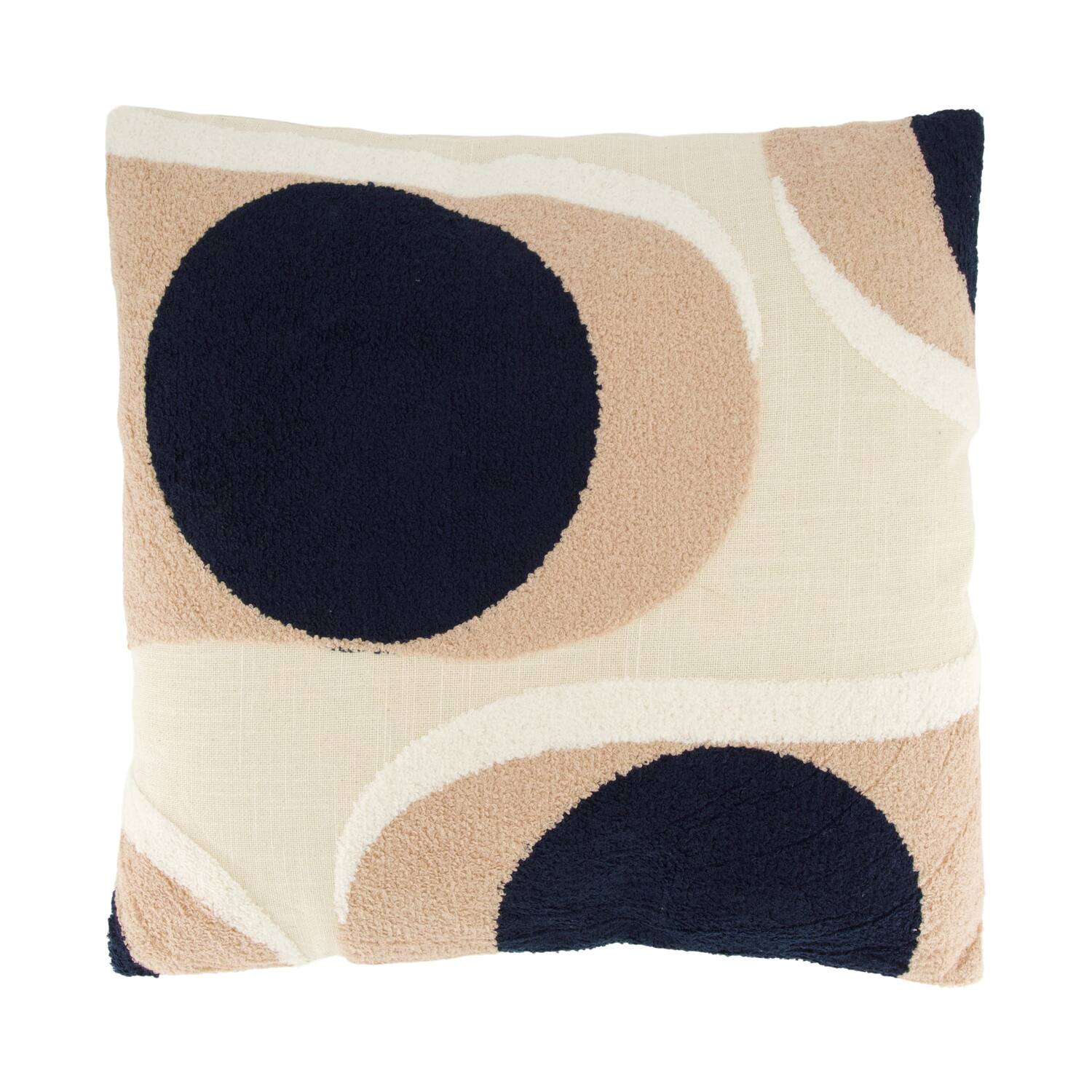 Cushion square tufted pattern cotton 45x45x8cm