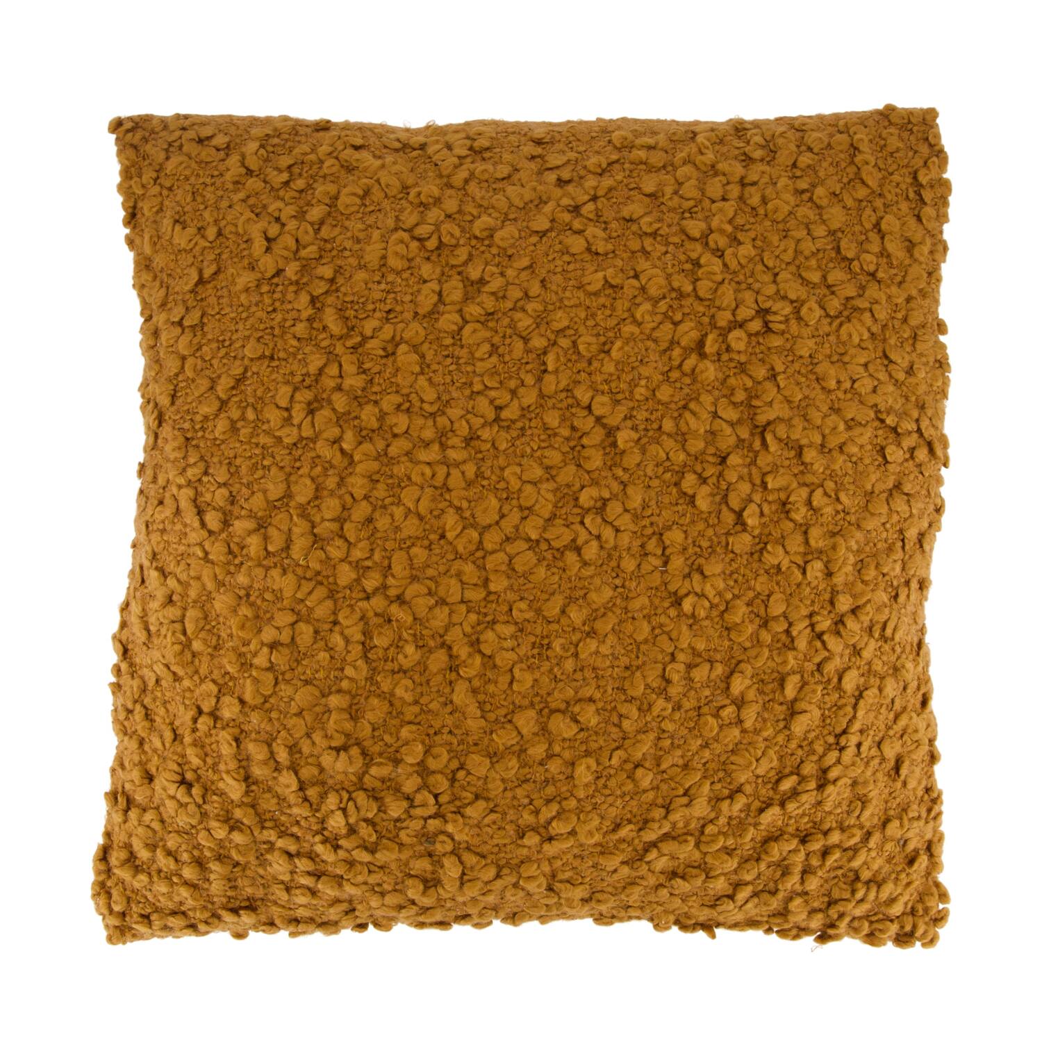 Cushion square boucle polyester 45x45x8cm - Orange
