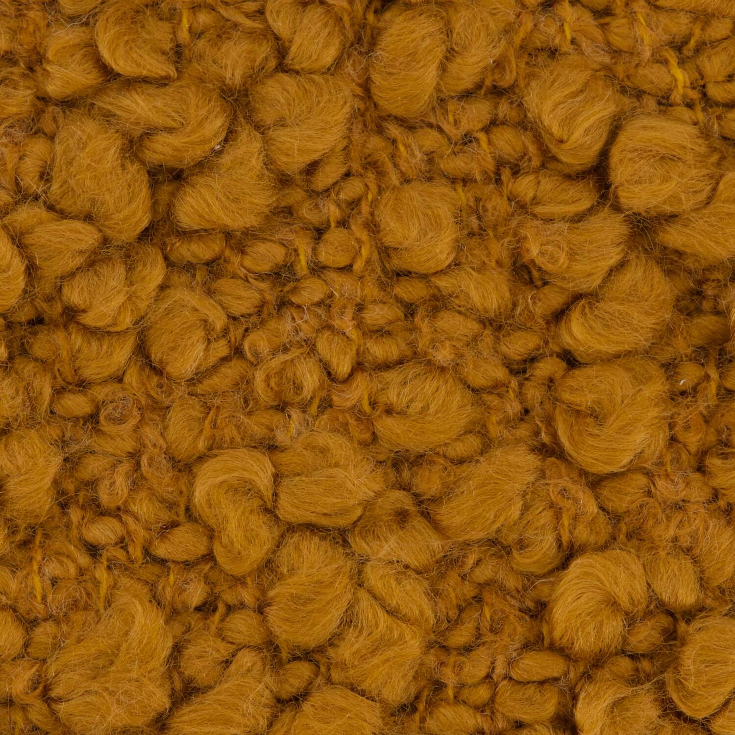 Cushion square boucle polyester 45x45x8cm - Orange