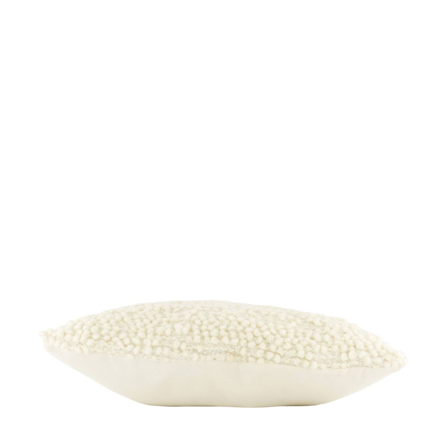 Cushion square boucle polyester 45x45x8cm - White