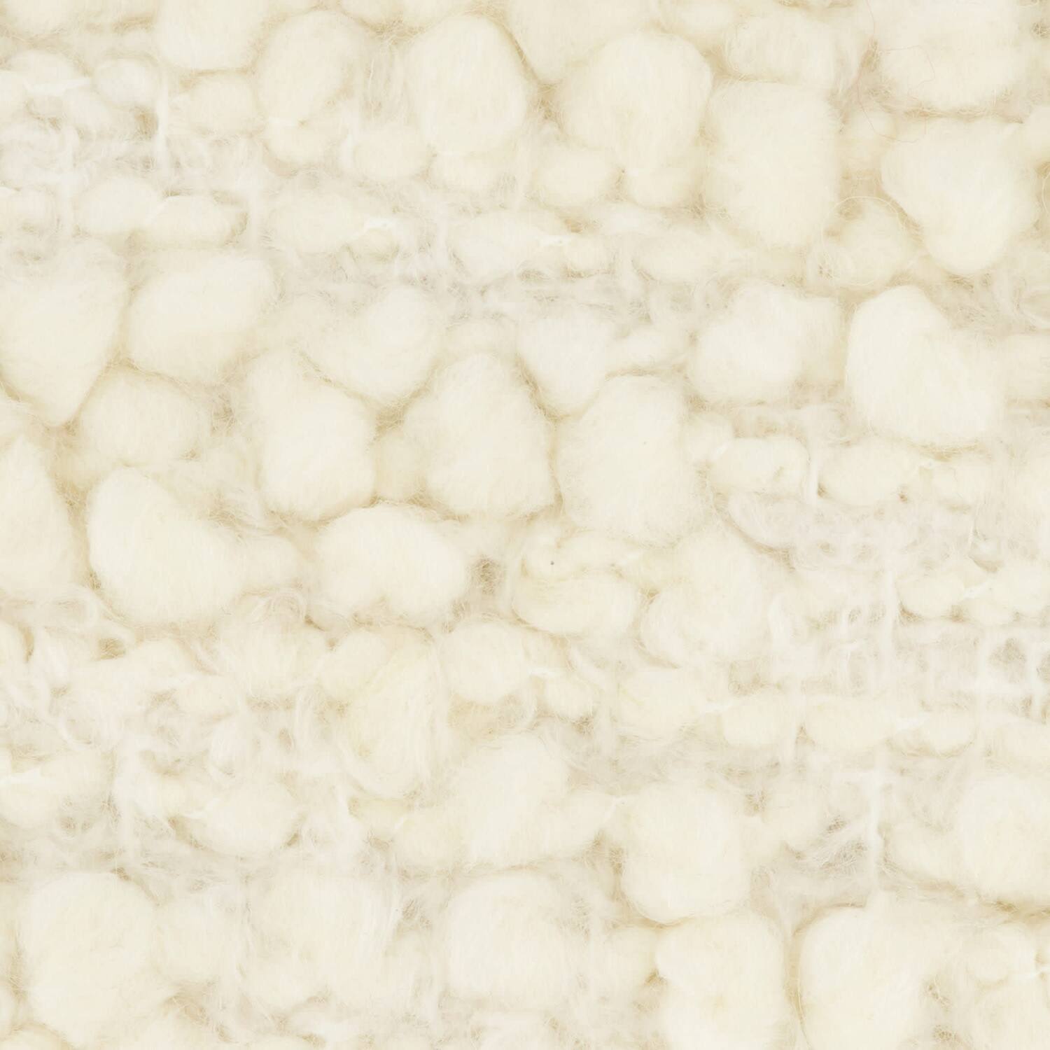 Cushion square boucle polyester 45x45x8cm - White