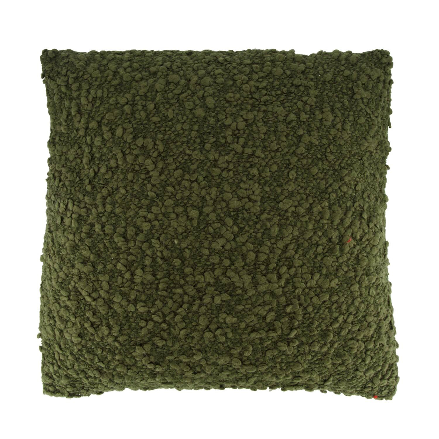Cushion square boucle polyester 45x45x8cm - Green