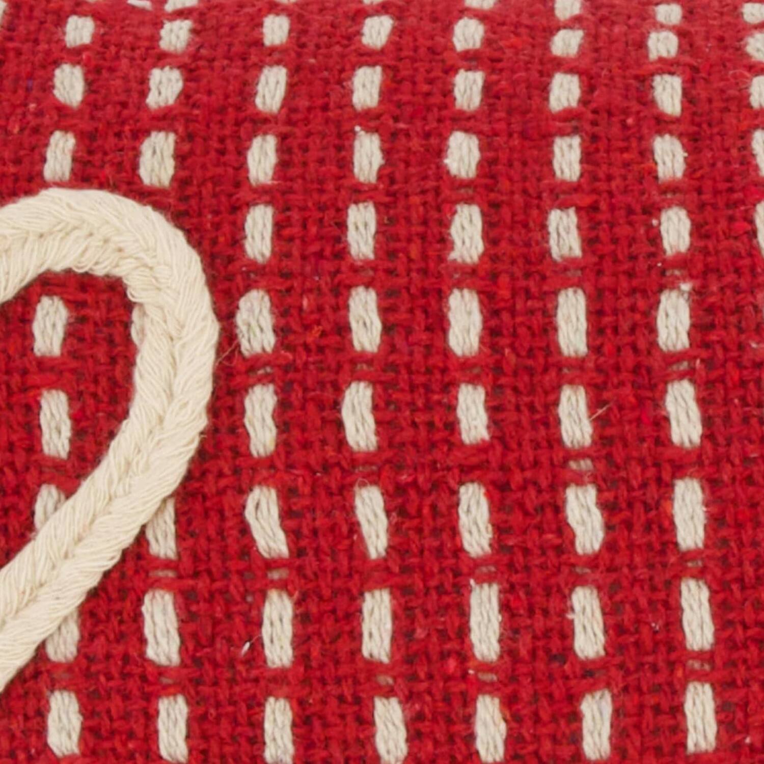 Cushion rectangular love cotton 50x30x8cm - Red