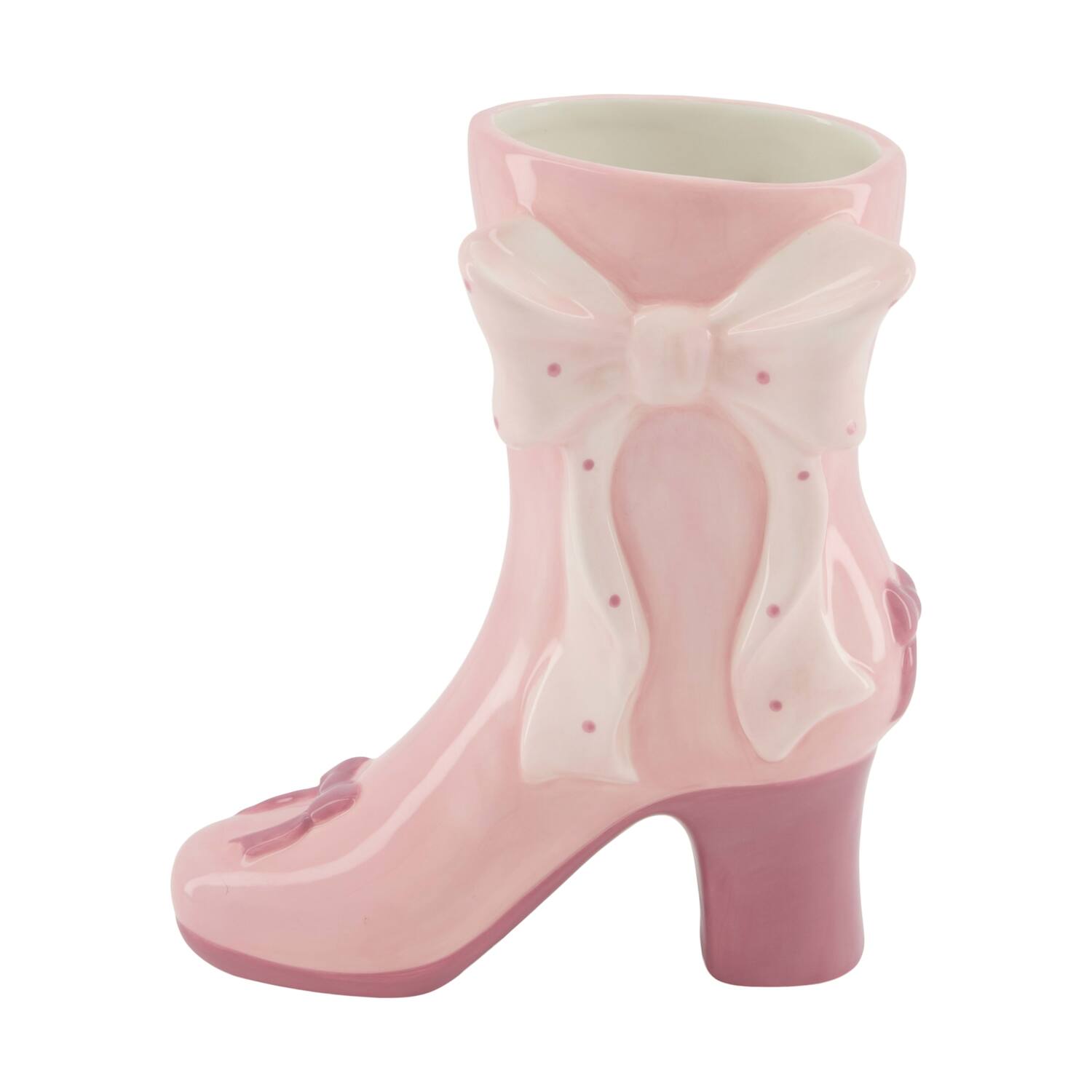 Vase shoe ceramic 19.5x8.5x23cm - Pink