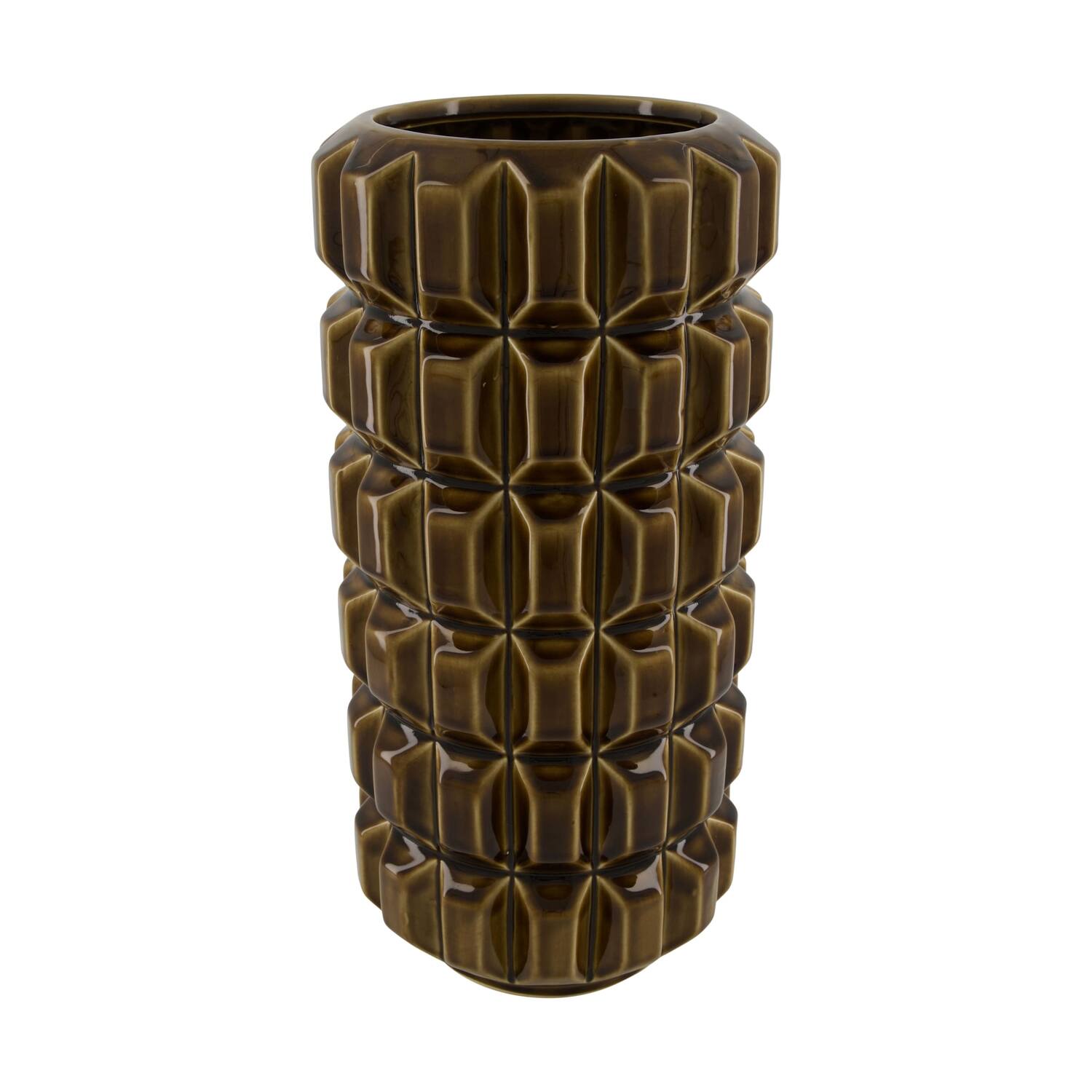 Vase ceramic 20x20x41cm - Brown
