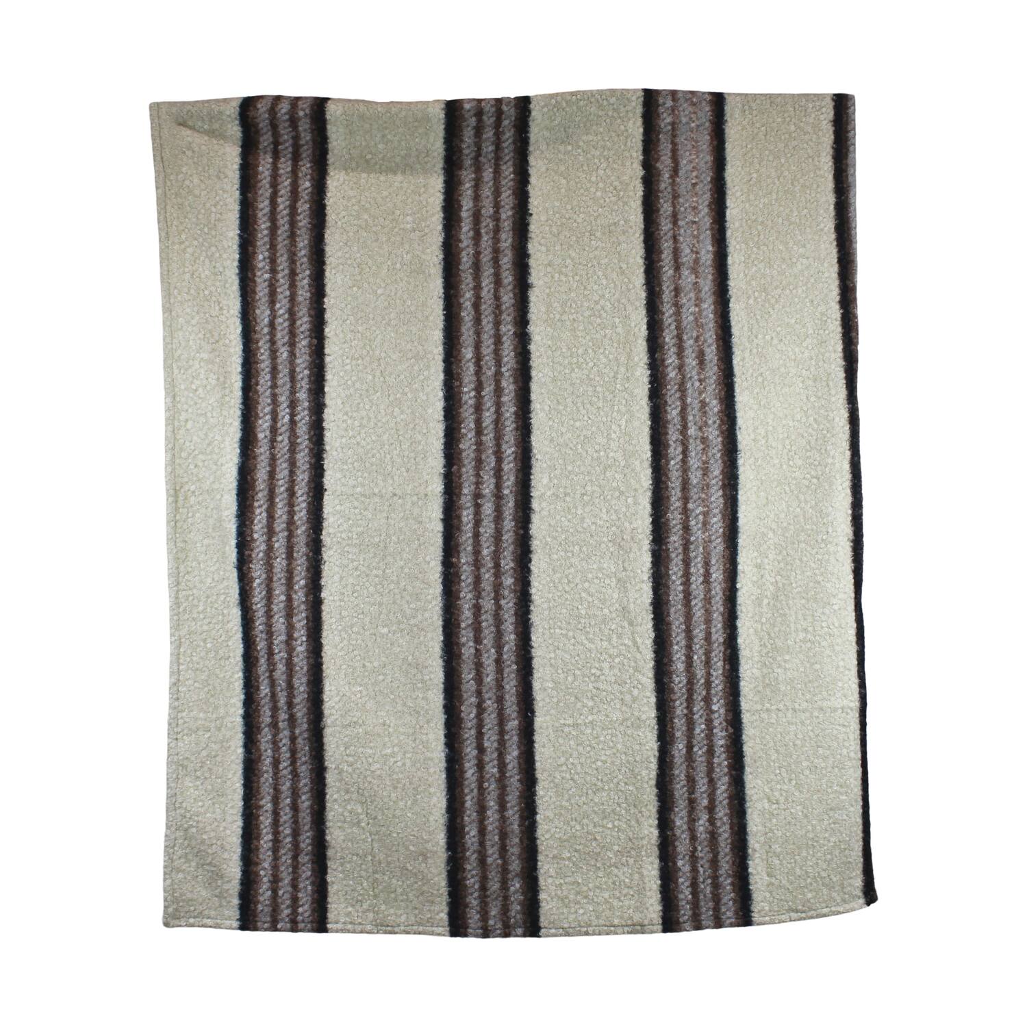 Plaid rectangular teddy polyester 125x150x0.5cm - Cream