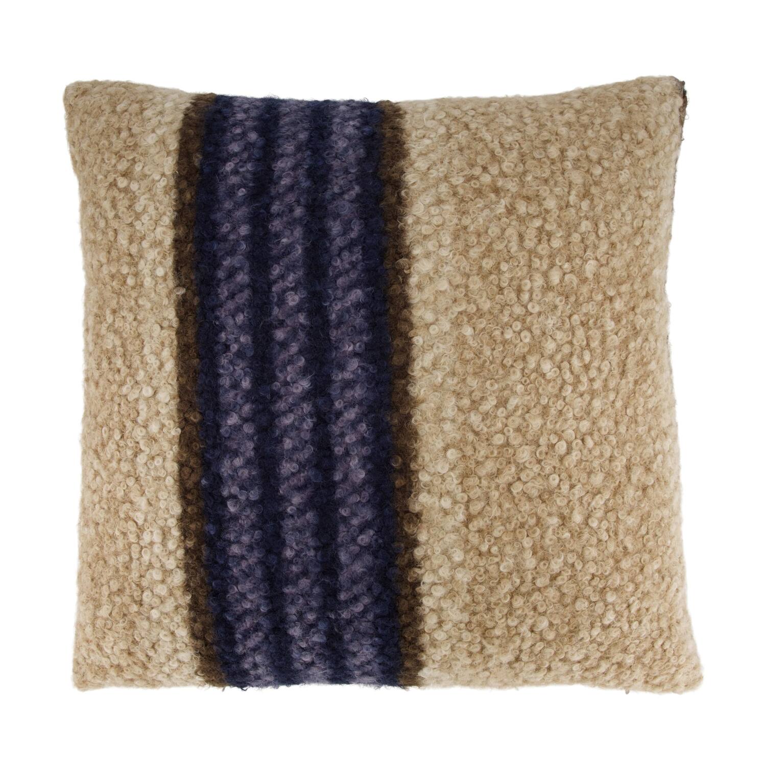 Cushion square teddy polyester 45x45x8cm - Blue