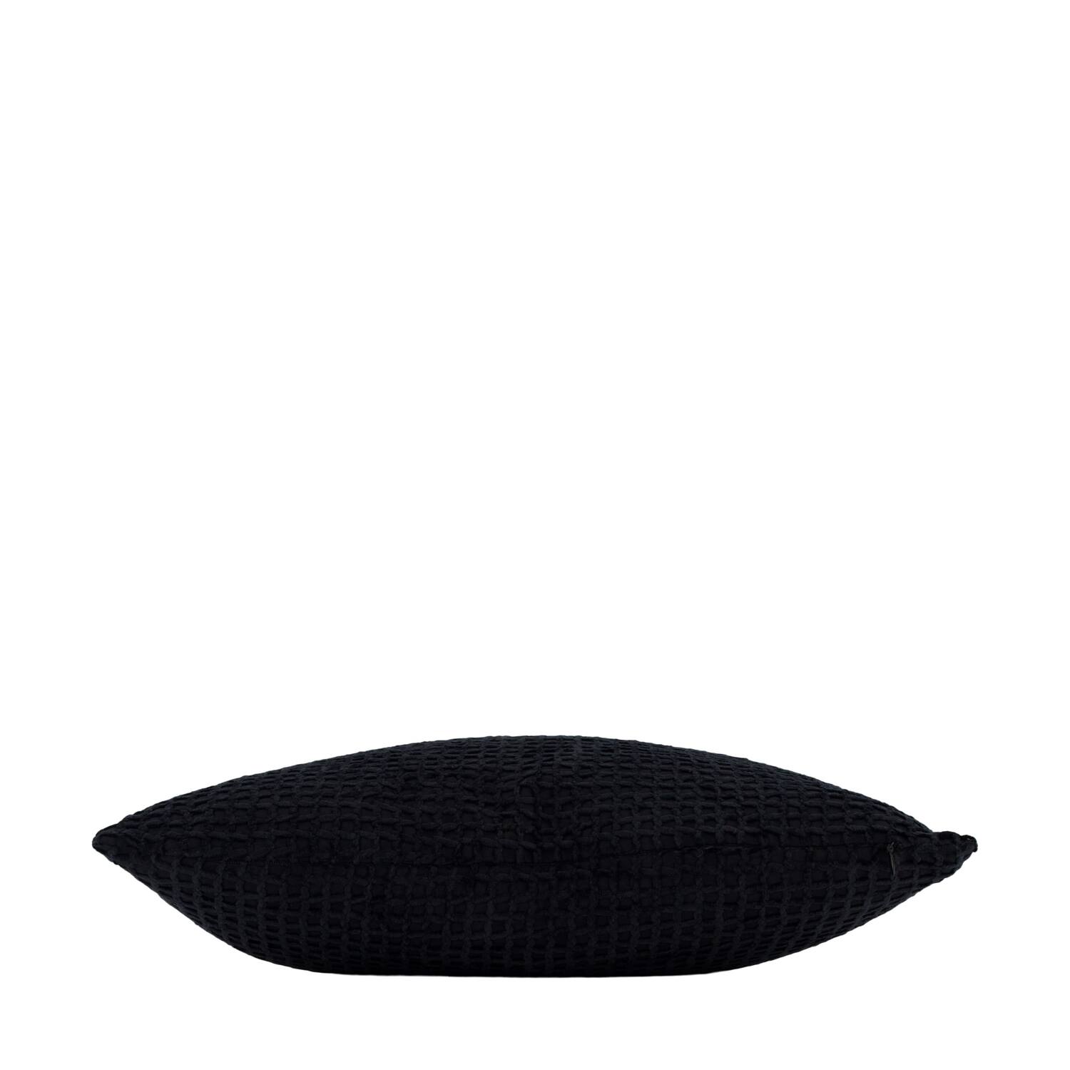Cushion square chenille polyester 45x45x8cm - Black