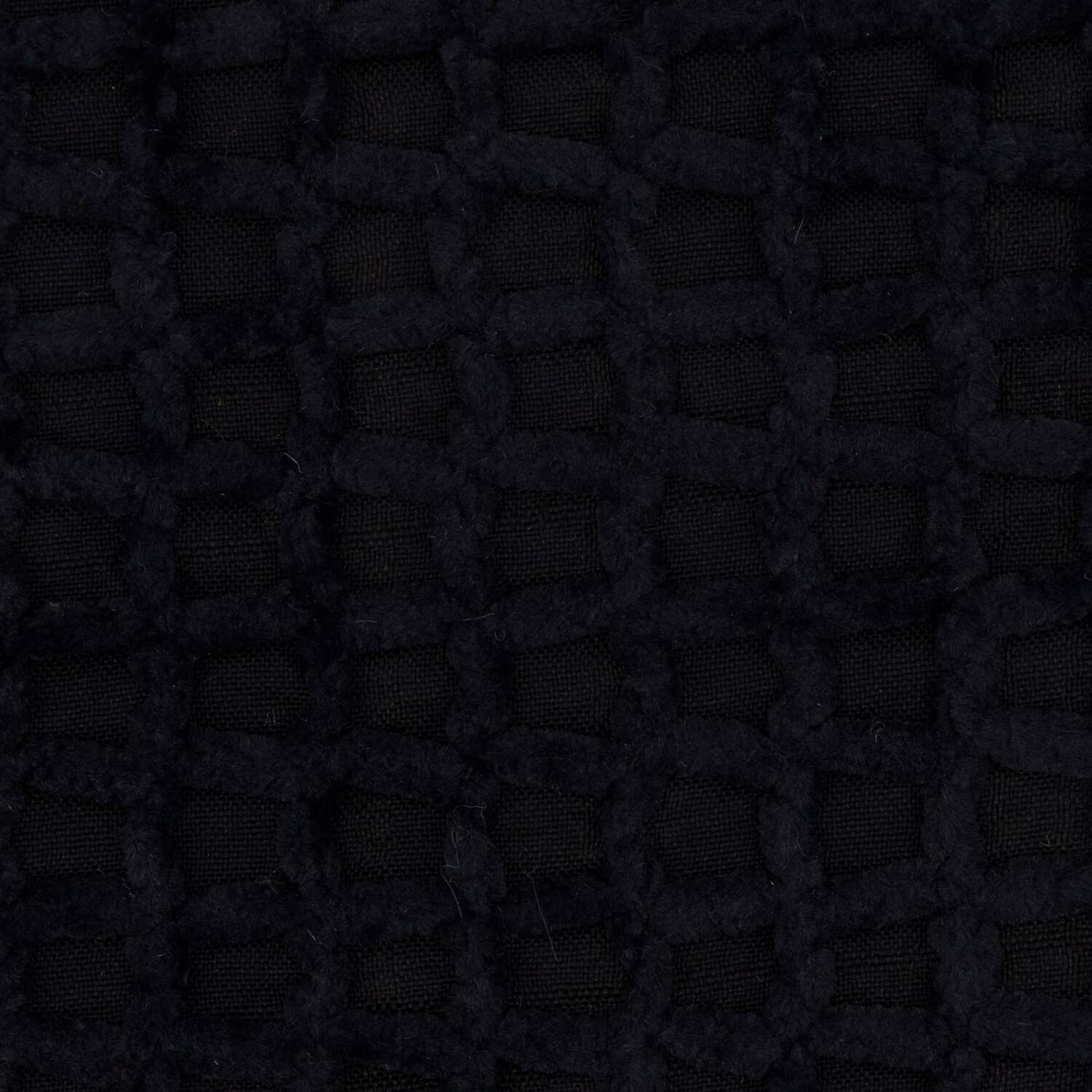 Cushion square chenille polyester 45x45x8cm - Black