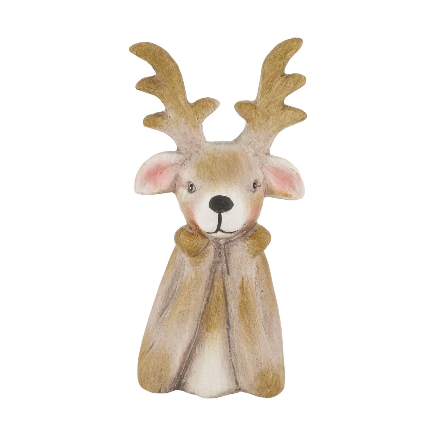 Figurine reindeer ceramic 6.5x6x13cm - Brown