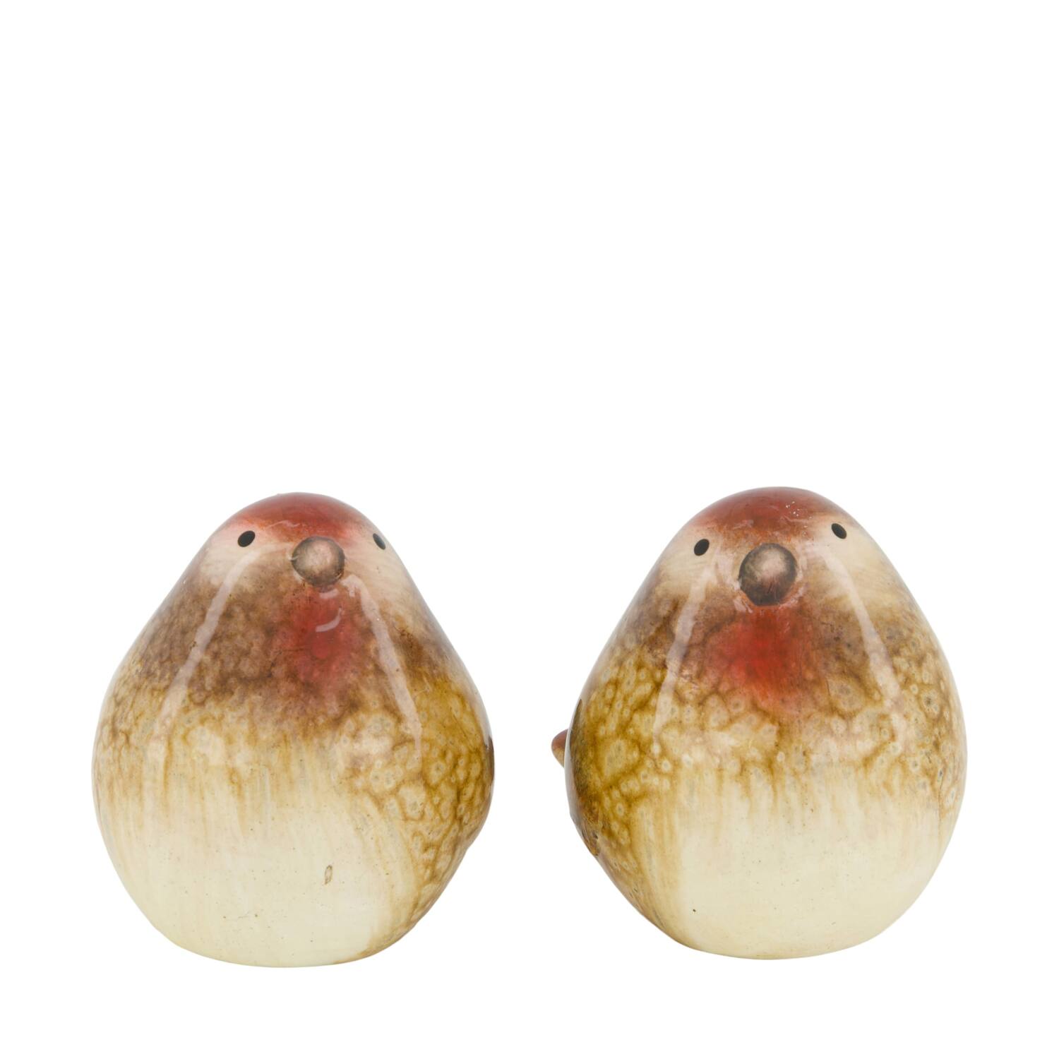 Figurine bird ceramic 7x9.5x8cm  - Brown