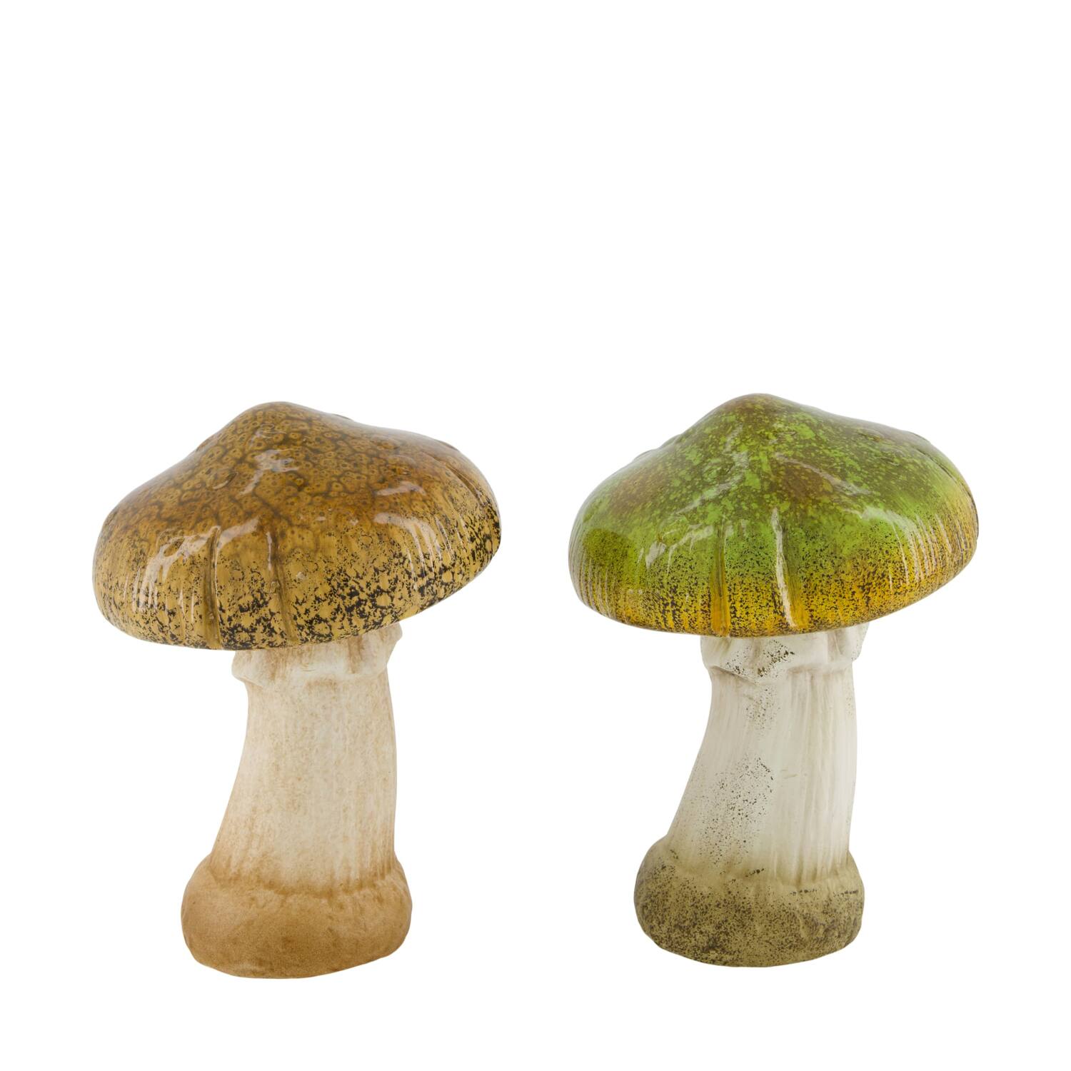 Mushroom ceramic 13x13x19cm - Green