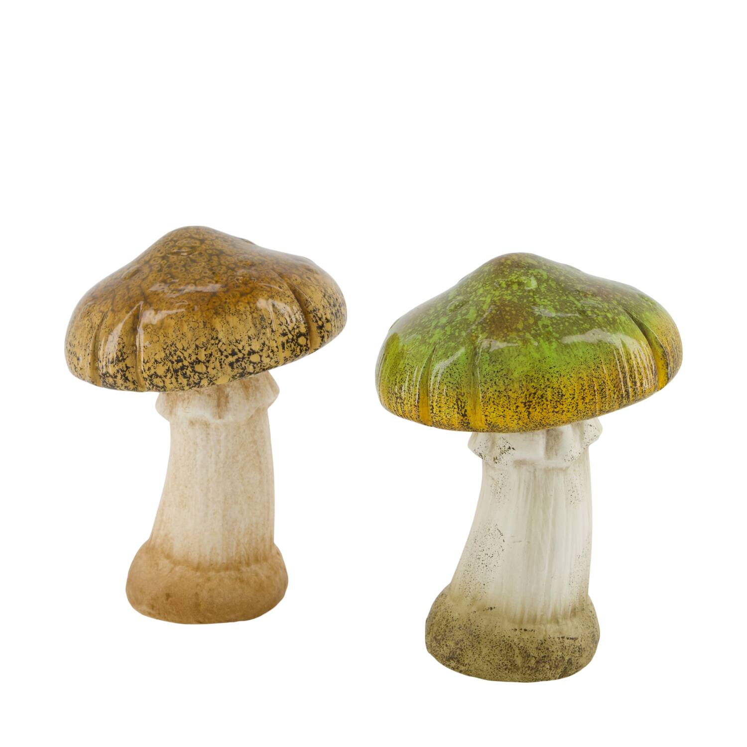 Mushroom ceramic 13x13x19cm - Green