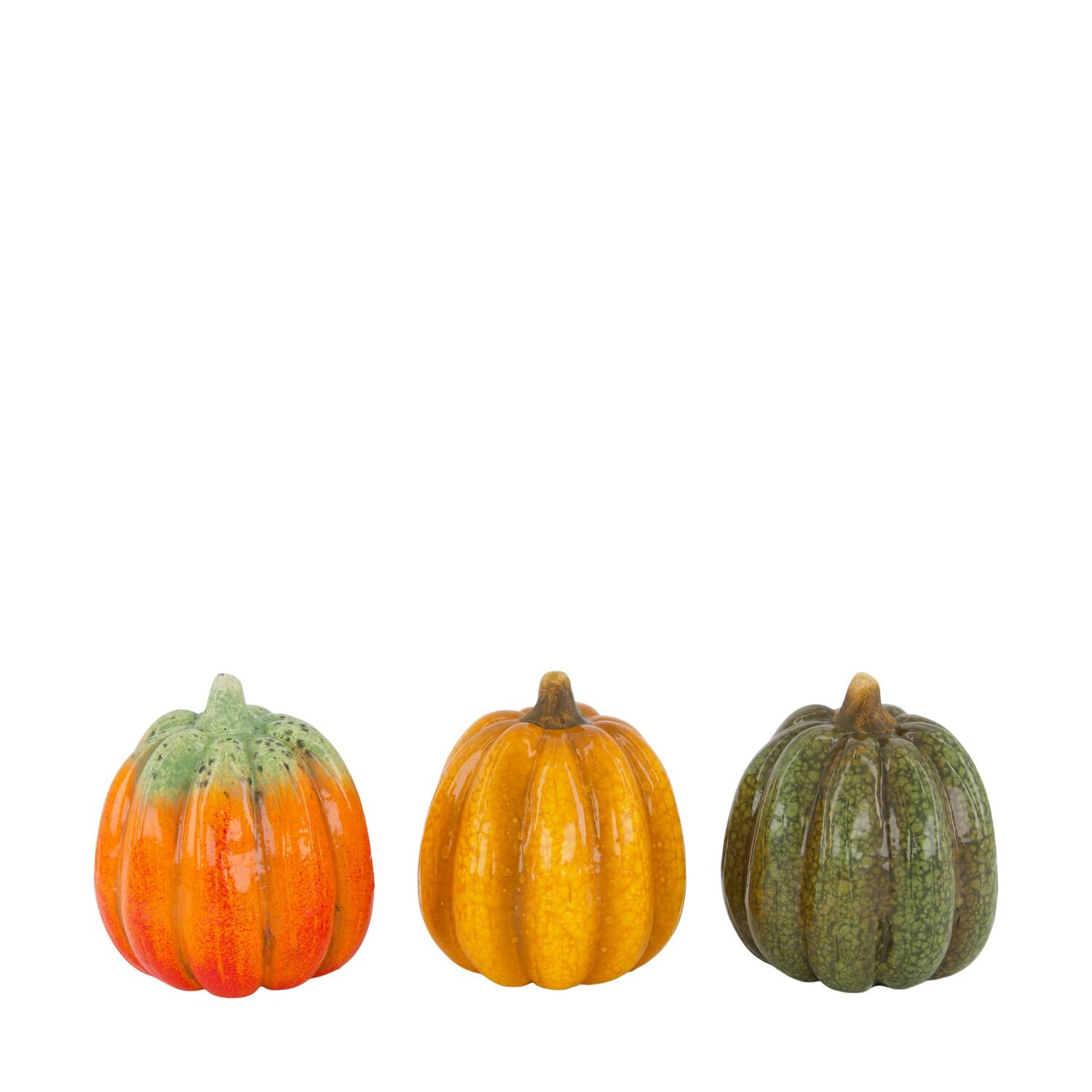 Pumpkin ceramic 9x8.5x9.5cm  - Multi