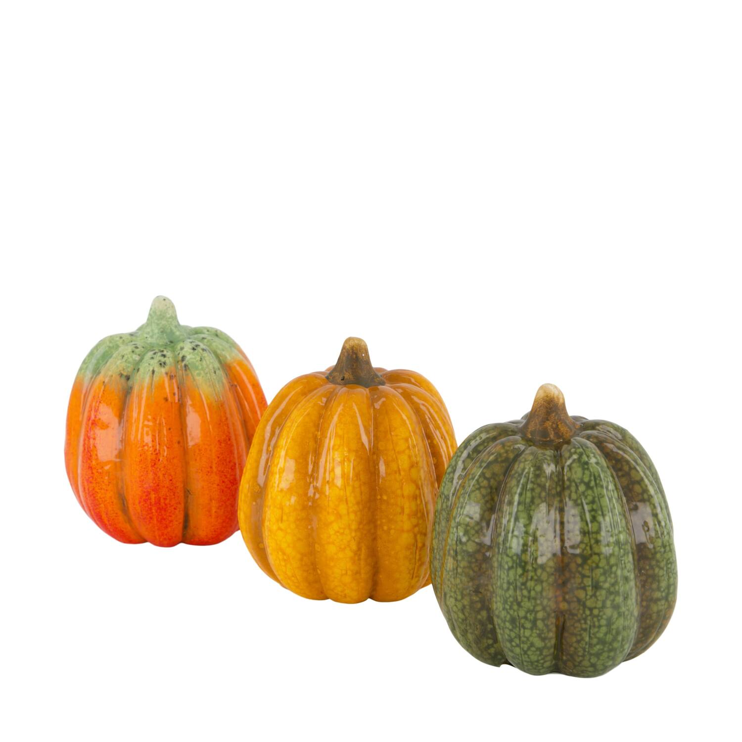 Pumpkin ceramic 9x8.5x9.5cm  - Multi