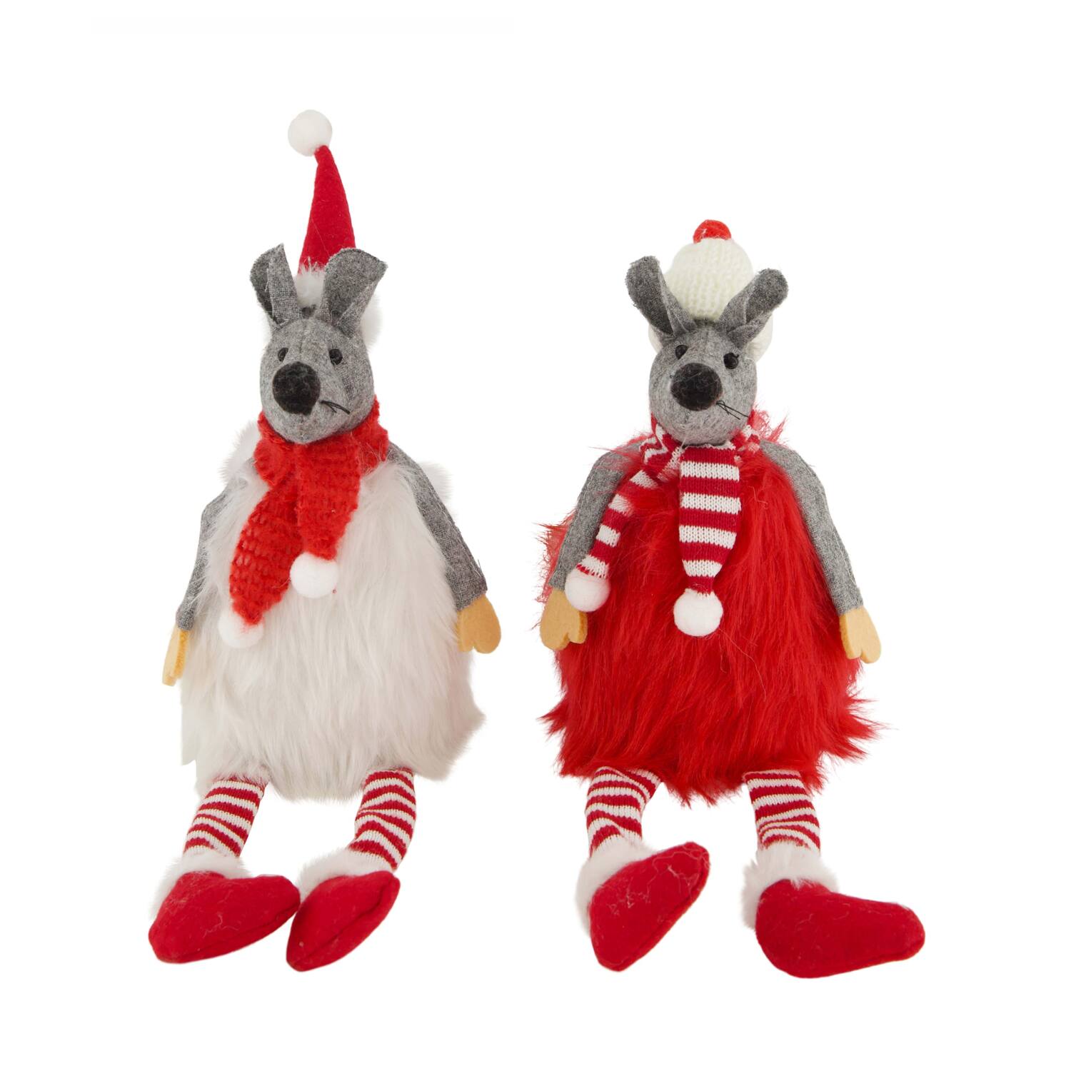 Figurine mouse fabric 9x8x36cm  - Red