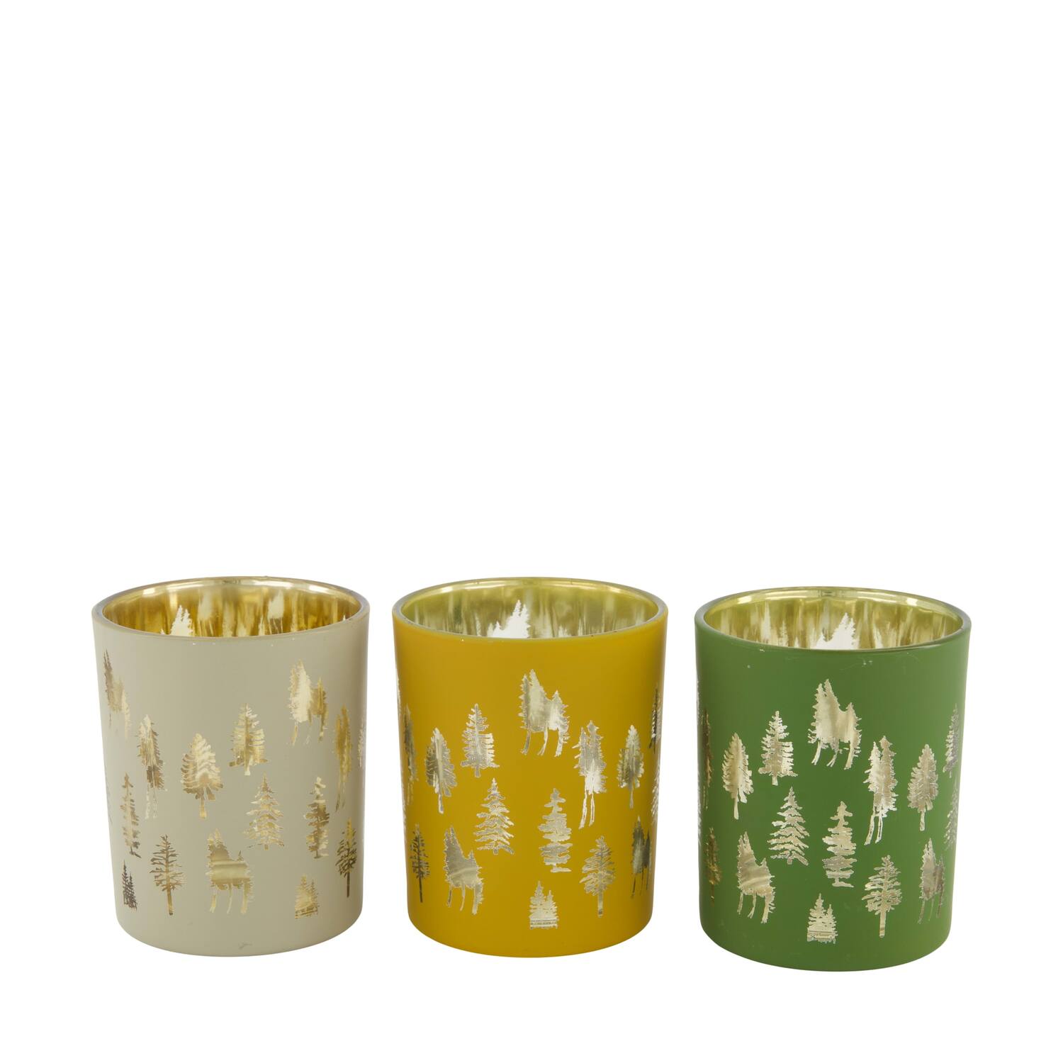 Tealight holder round glass 7.3x7.3x8cm C/3