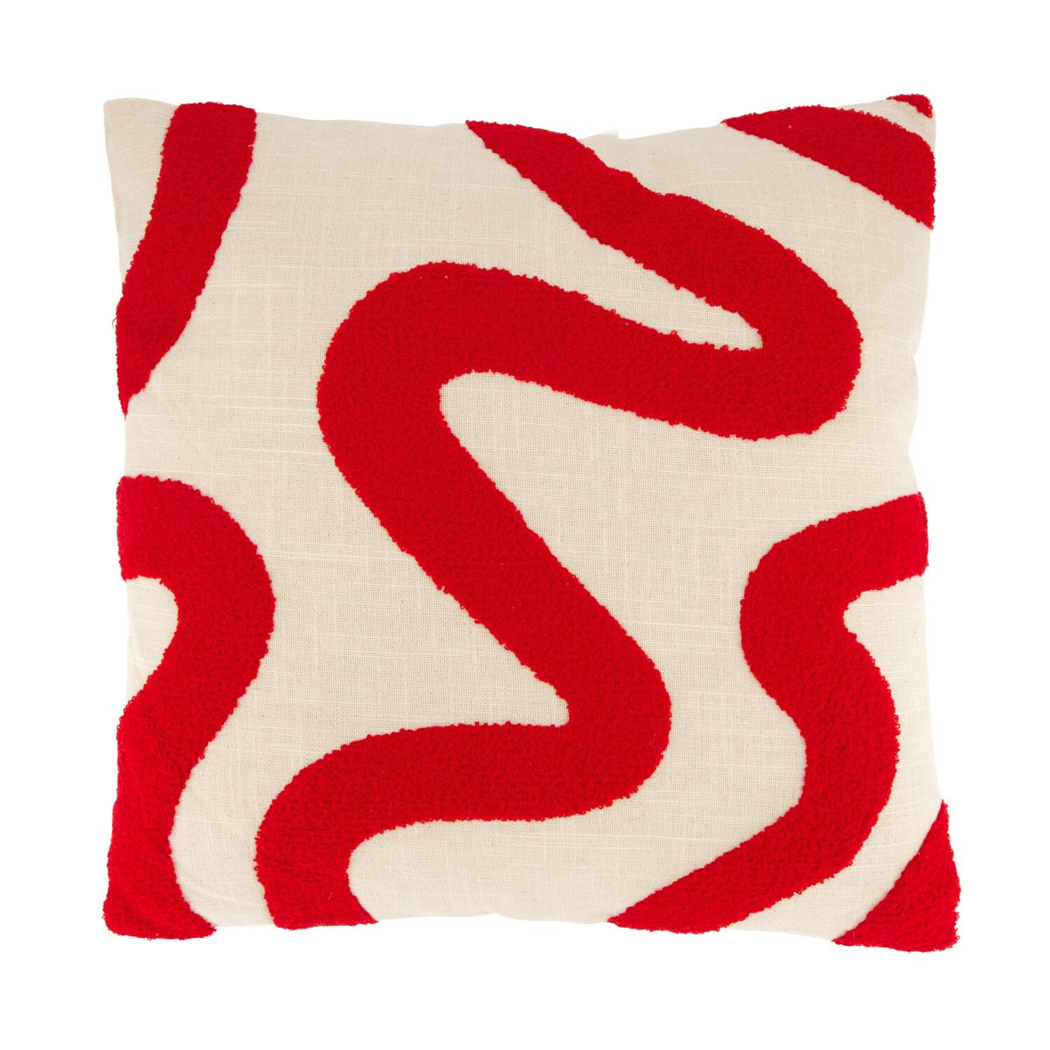 Cushion square with embroidery cotton 45x45x8cm