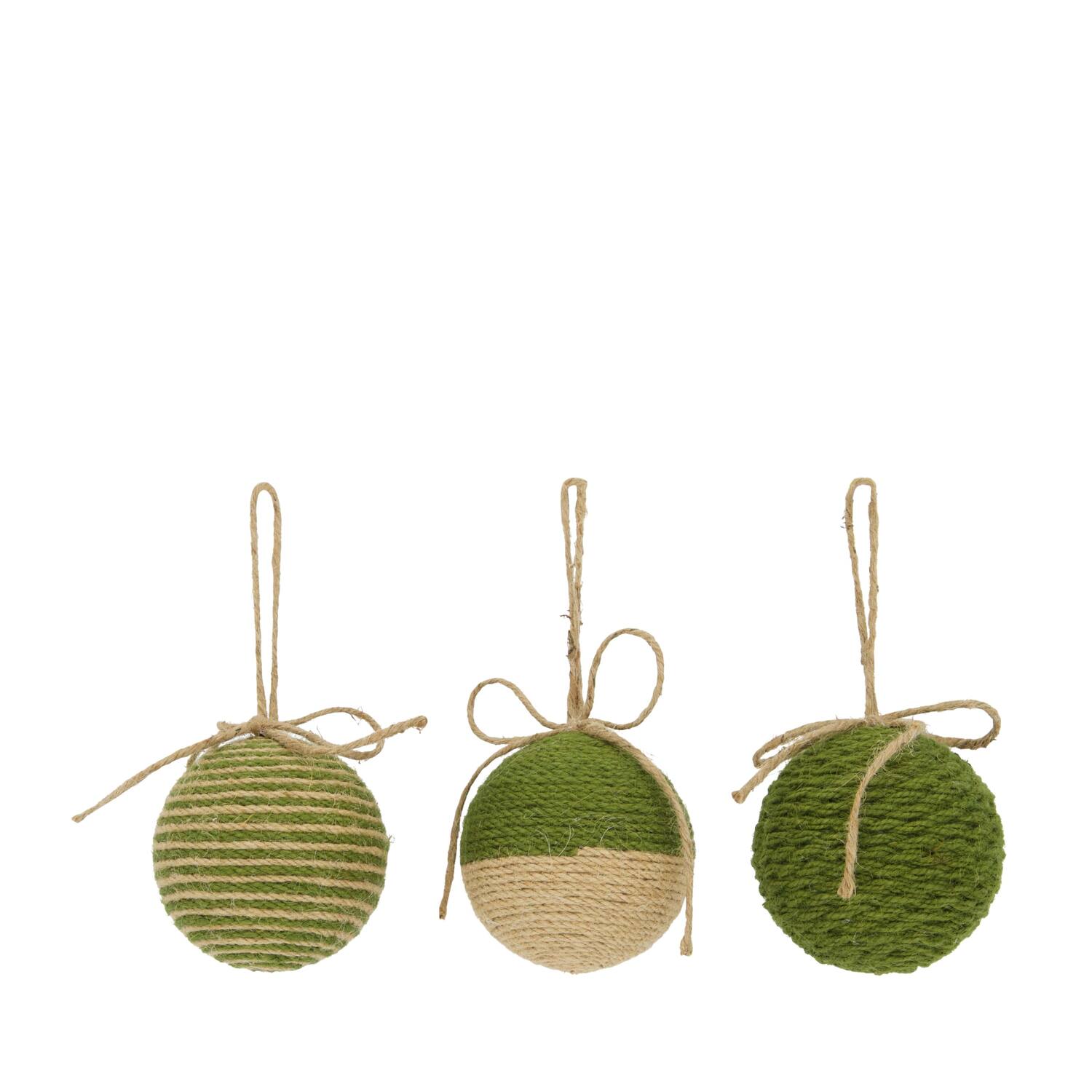 Bauble jute 9x9x9cm A/3