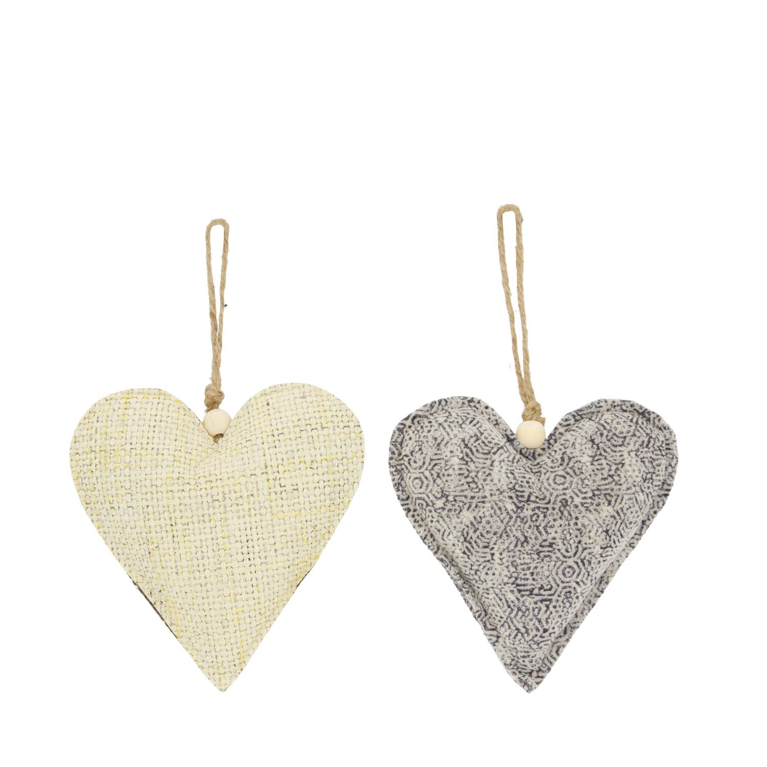 Hanger heart fabric 16x4x17cm A/2