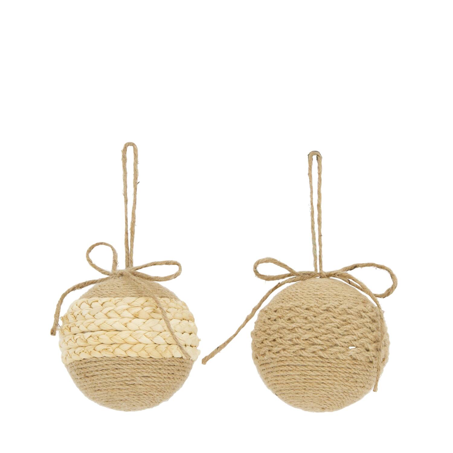 Bauble jute 11x11x11cm A/2
